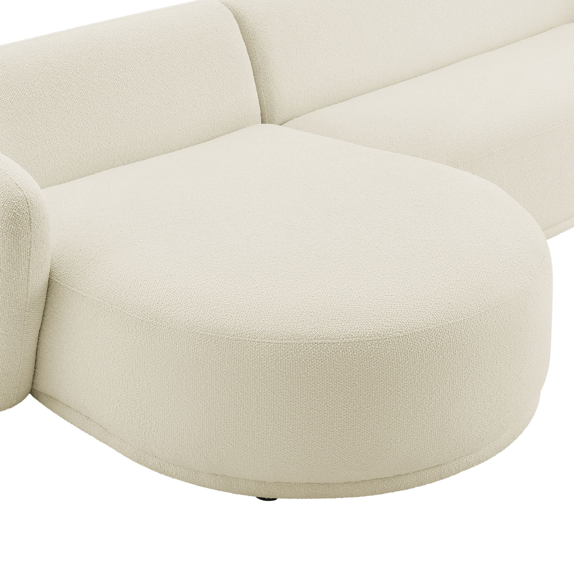 Monica 2 Piece Left Facing Boucle Fabric Modular Sofa with Chaise by Modway - Image 4