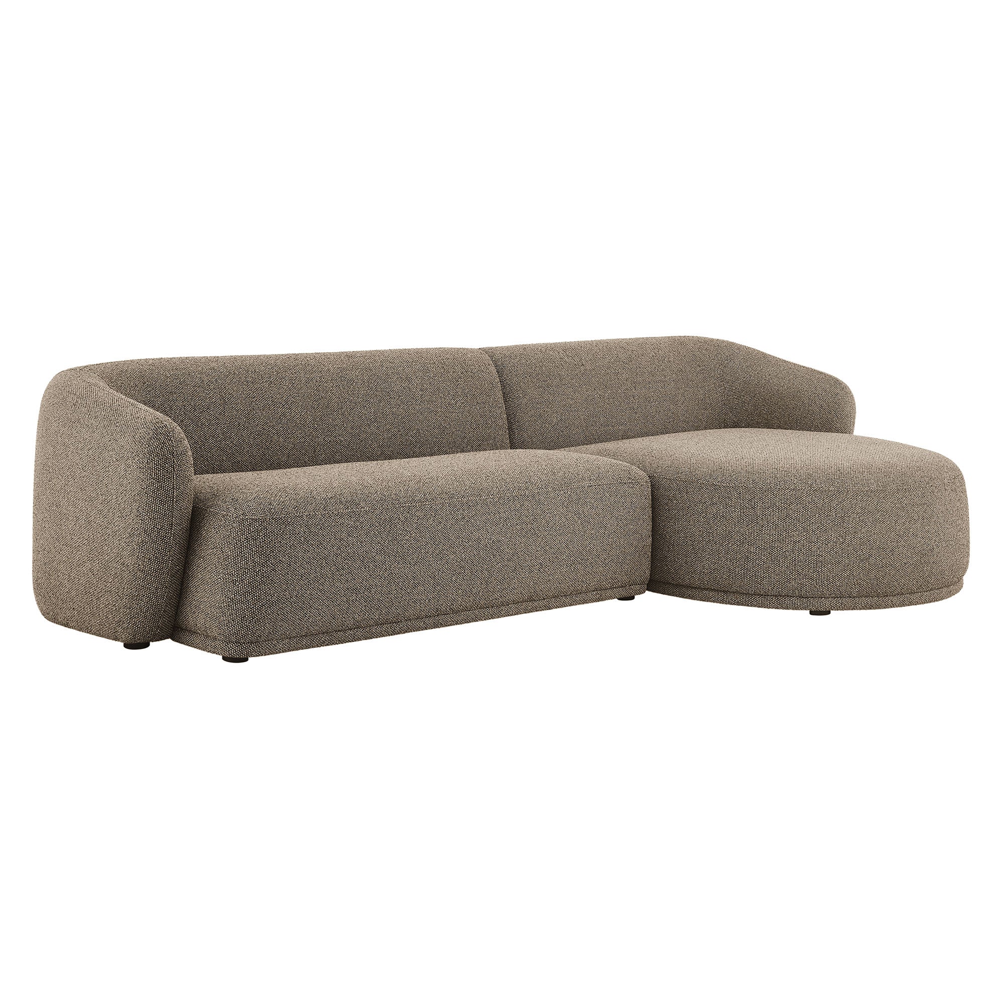 Monica 2 Piece Right Facing Boucle Fabric Modular Sofa with Chaise by Modway - Image 10