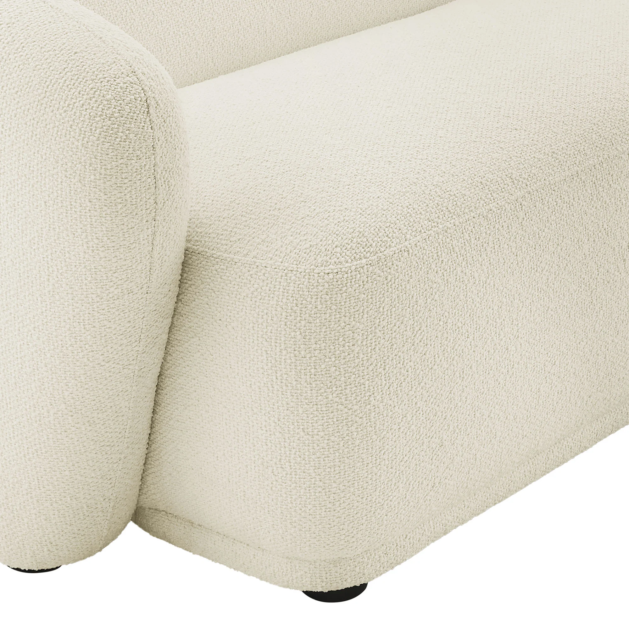 Monica 2 Piece Right Facing Boucle Fabric Modular Sofa with Chaise by Modway - Image 4
