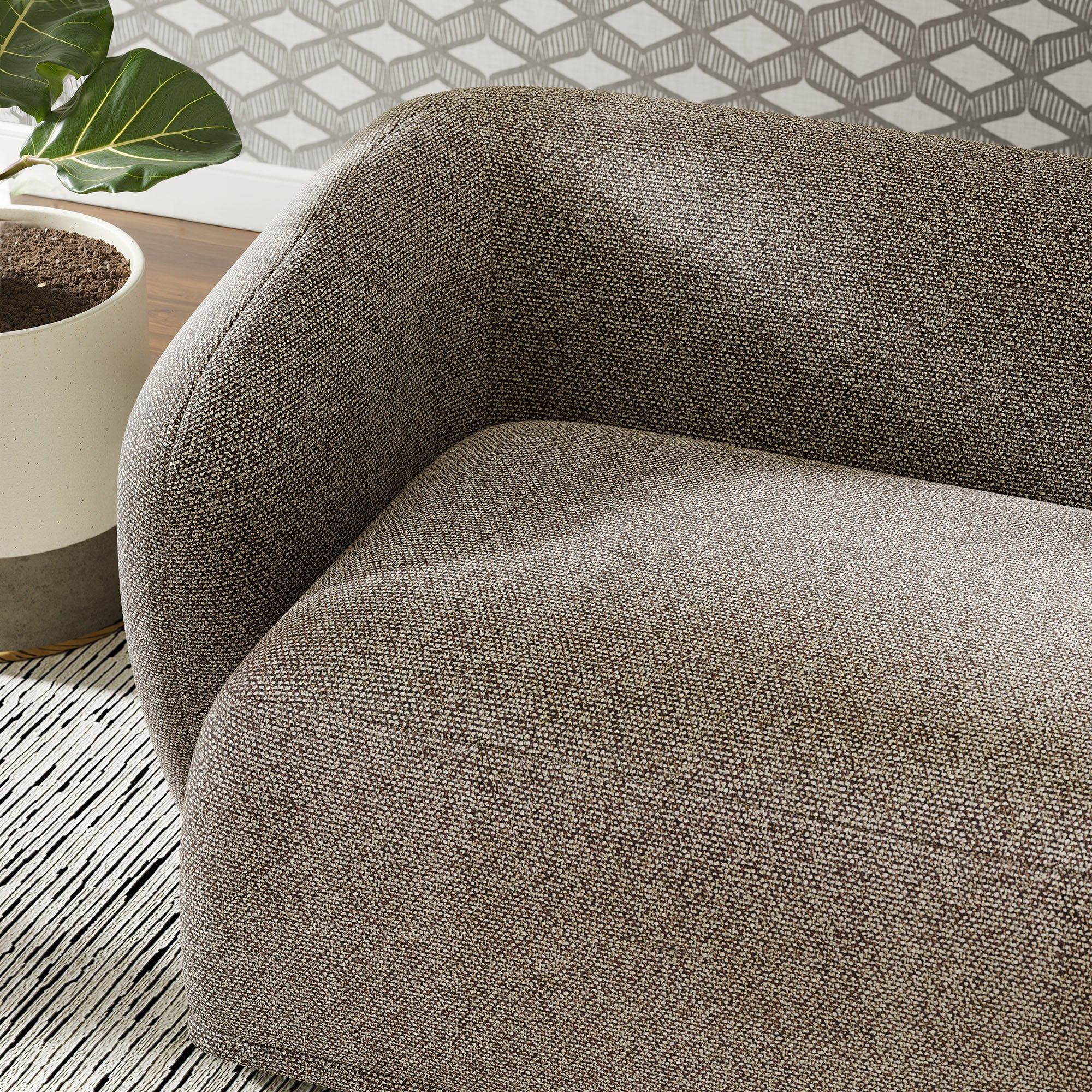 Monica 88 Inch Boucle Fabric Sofa by Modway - Image 14