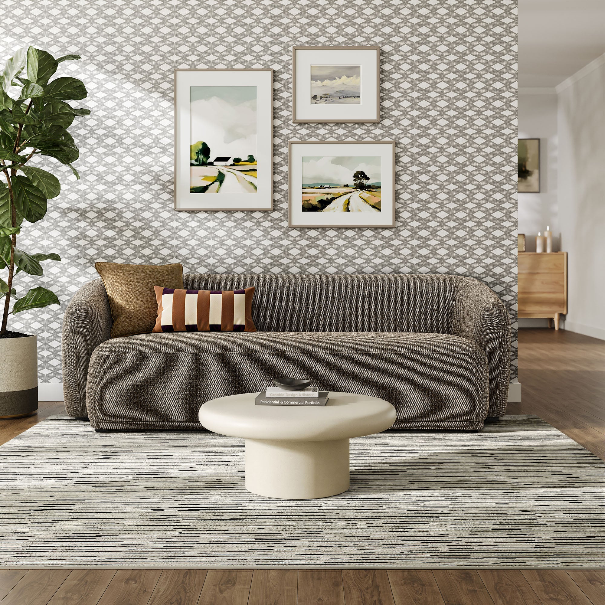 Monica 88 Inch Boucle Fabric Sofa by Modway - Image 15