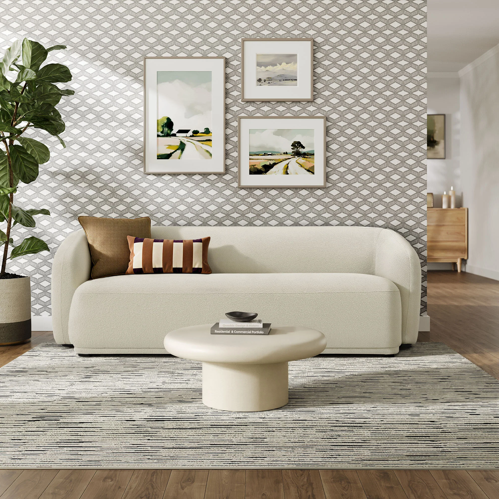 Monica 88 Inch Boucle Fabric Sofa by Modway - Image 6