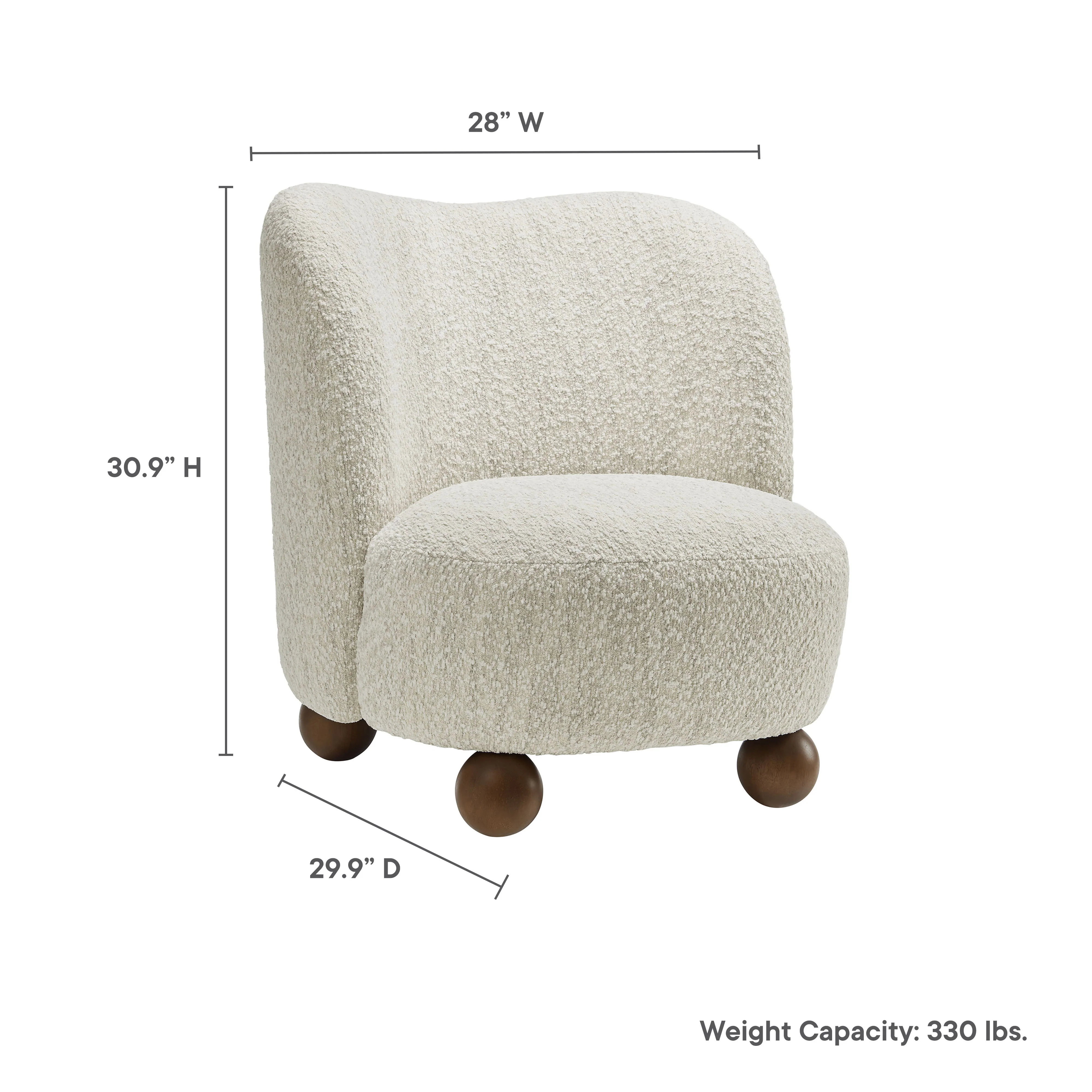 Monroe Boucle Fabric Accent Chair by Modway - Image 18