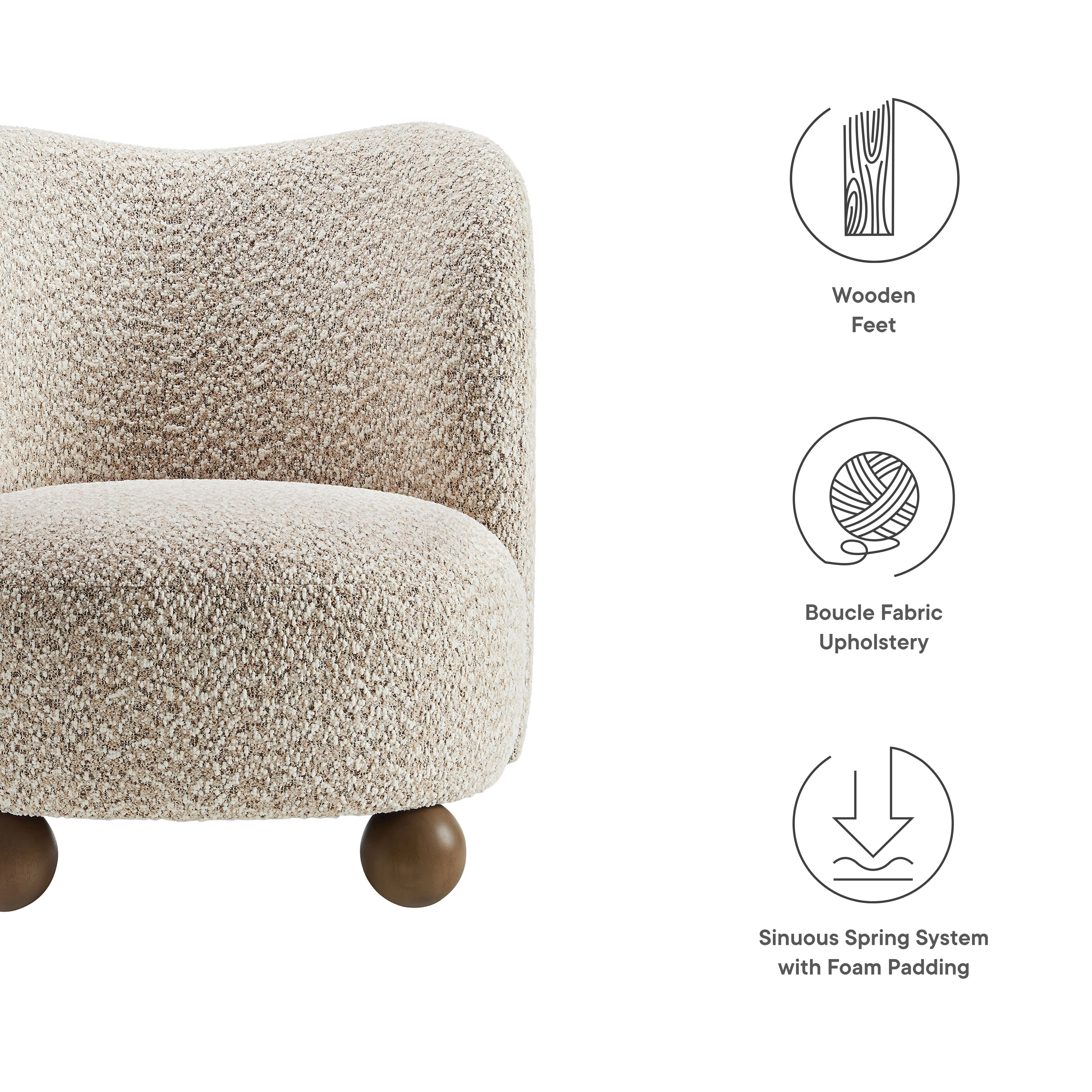 Monroe Boucle Fabric Accent Chair by Modway - Image 8