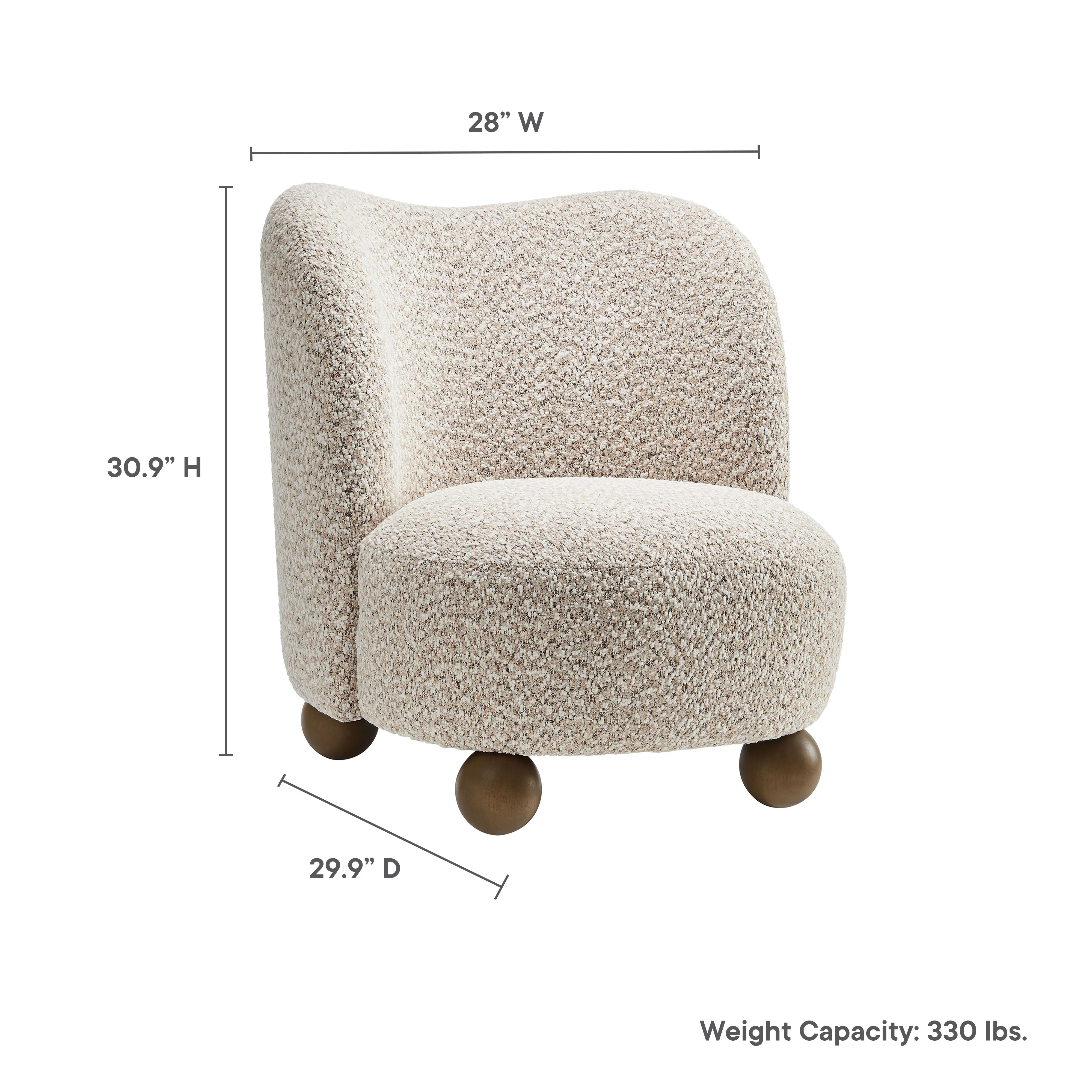 Monroe Boucle Fabric Accent Chair by Modway - Image 9