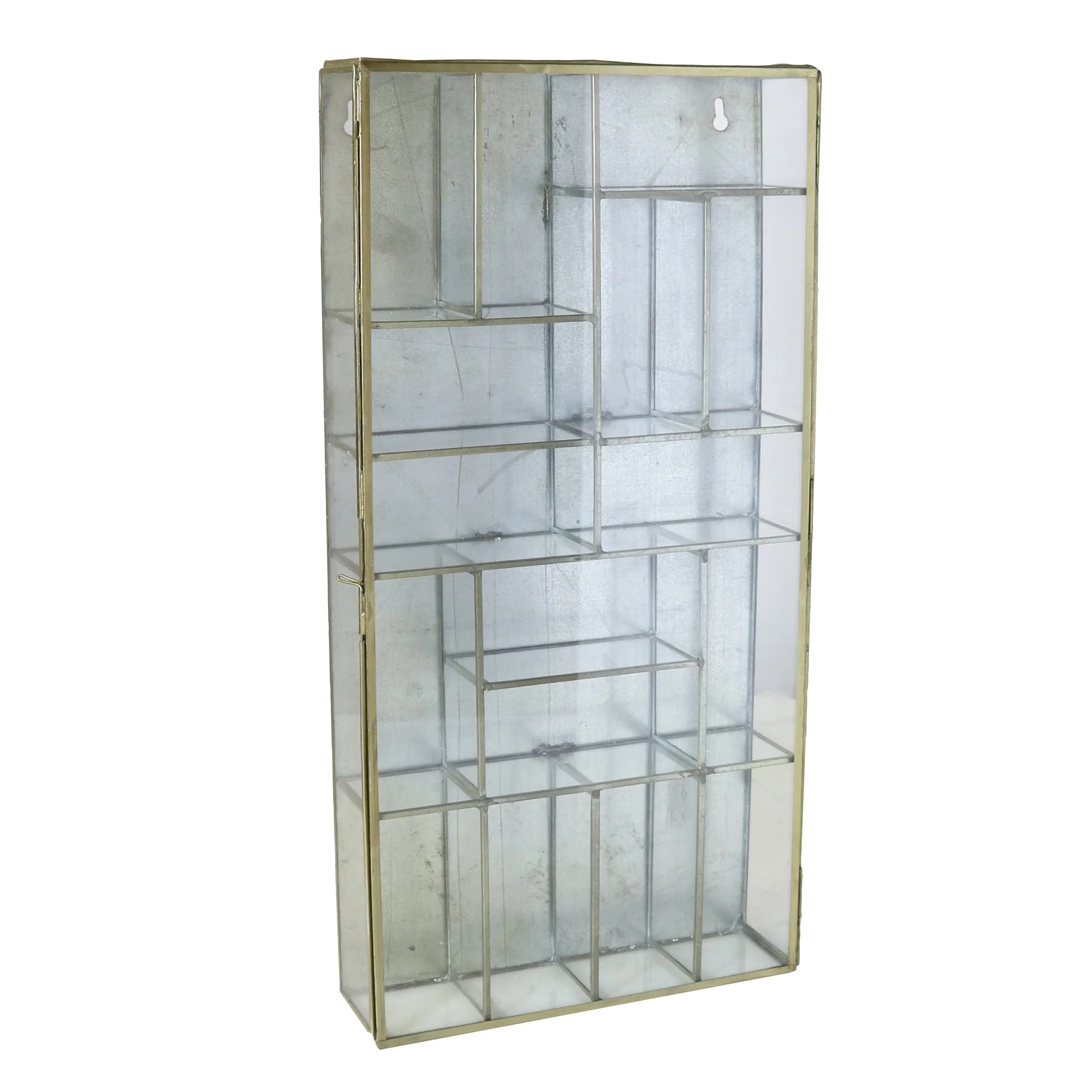 Monroe Divided Wall Case - Brass By HomArt - Image 4