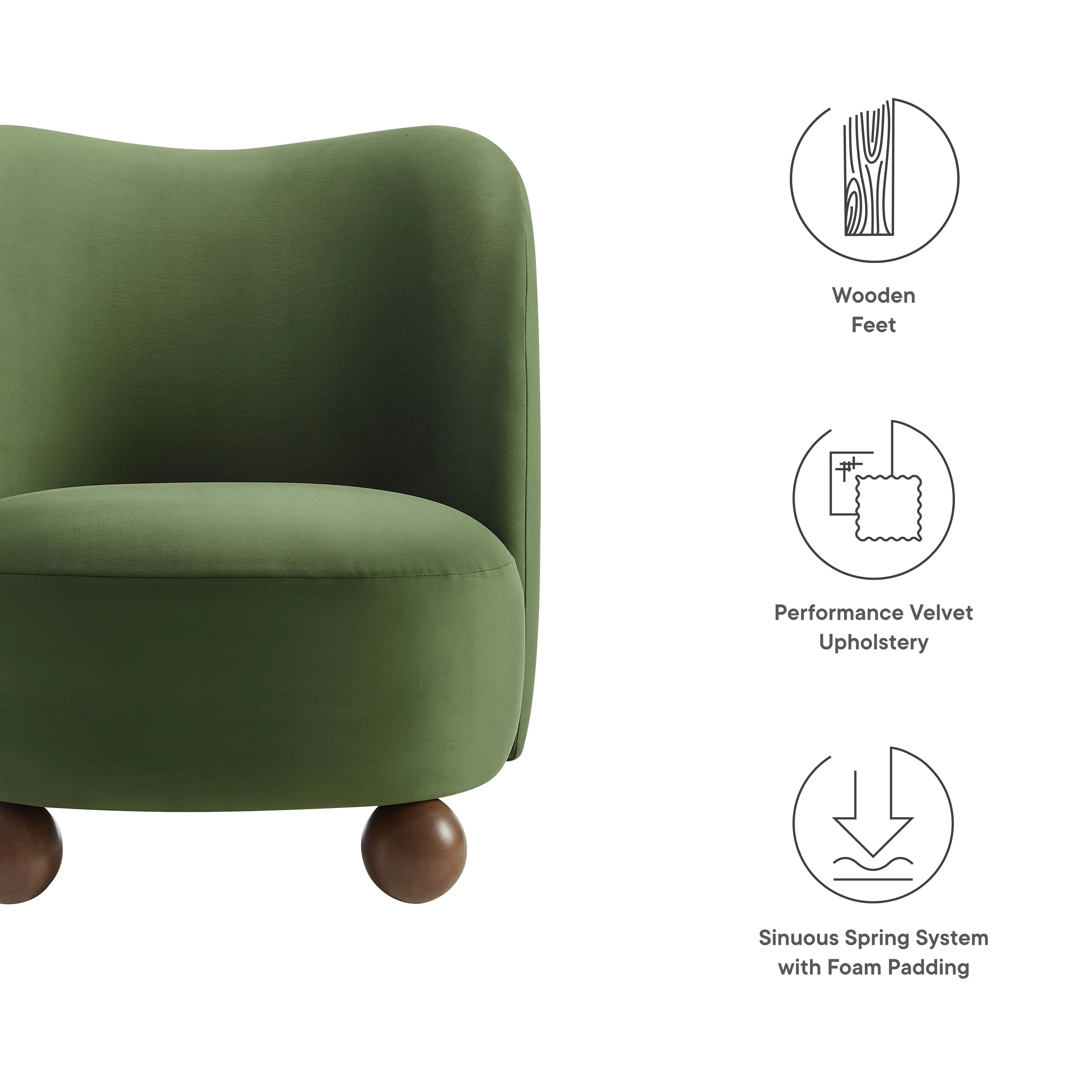 Monroe Performance Velvet Accent Chair by Modway - Image 17