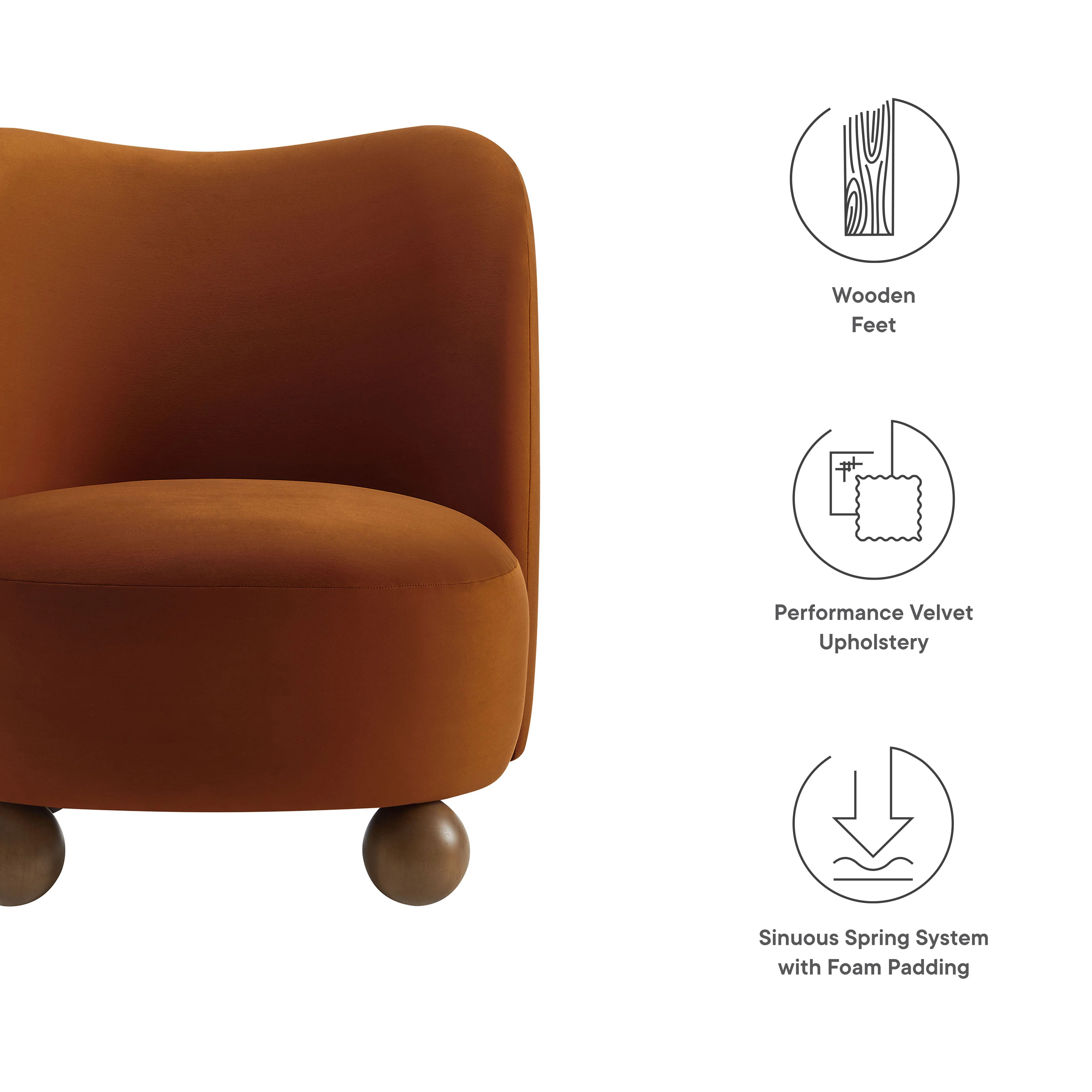 Monroe Performance Velvet Accent Chair by Modway - Image 26