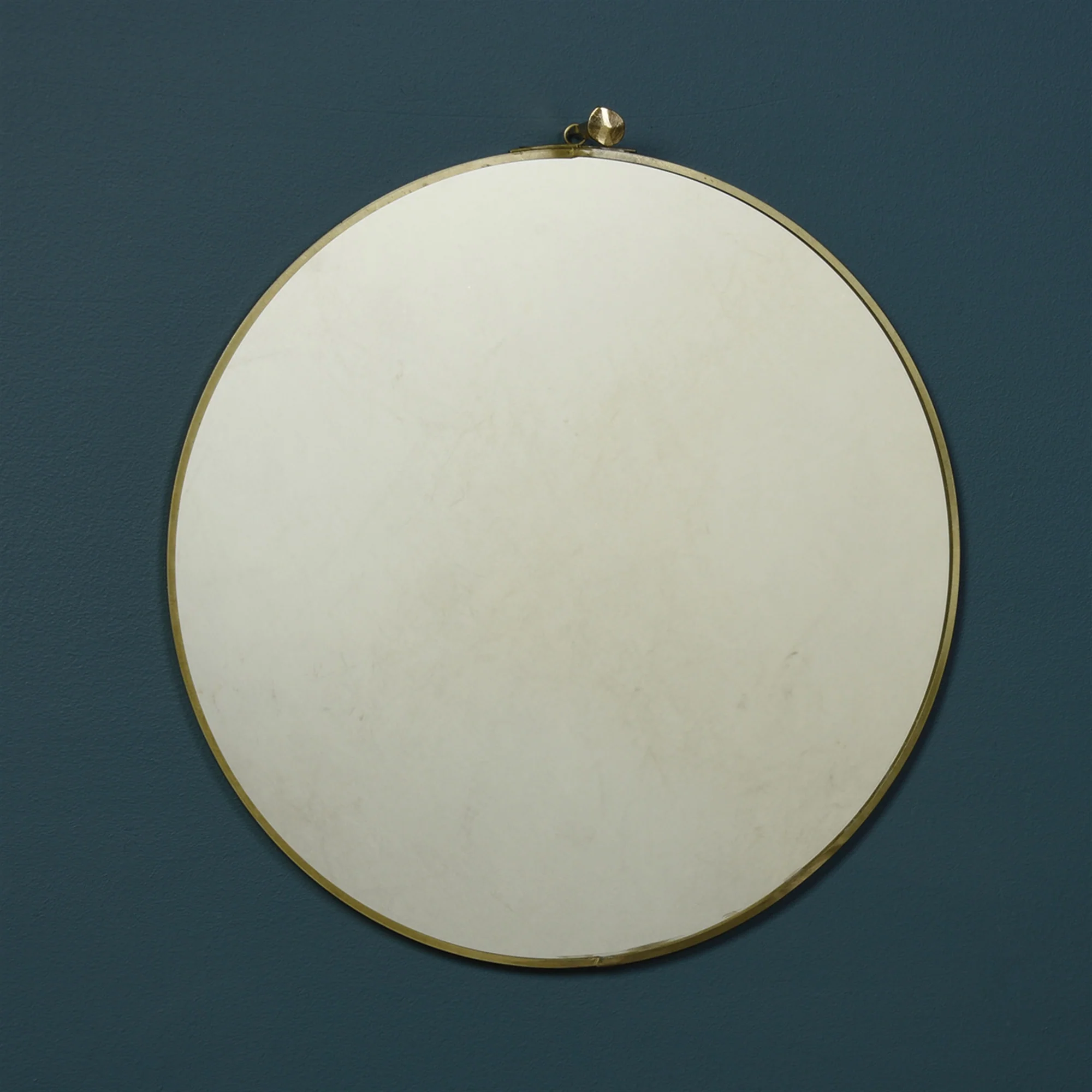 Monroe Round Mirror - Large - Brass By HomArt - Image 2