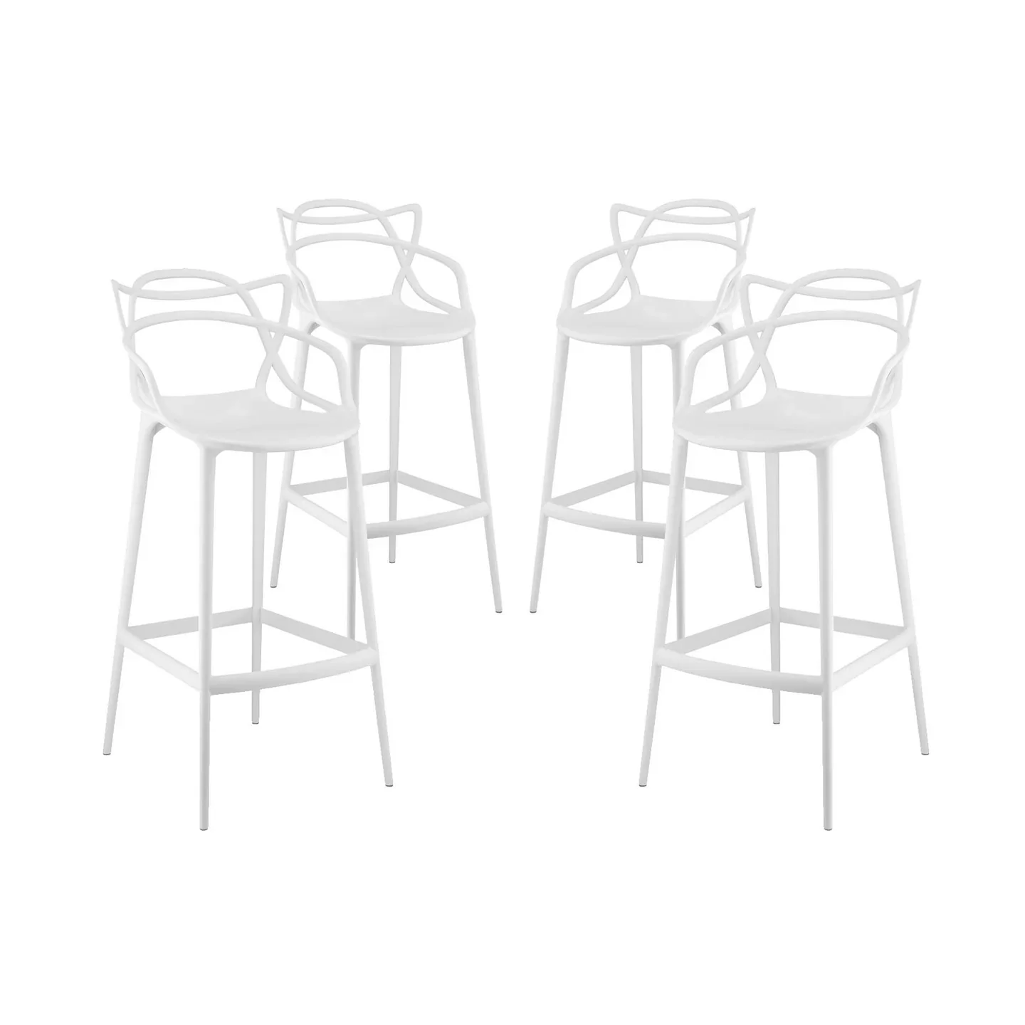 Monte Bar Stool, White By World Modern Design - Image 6