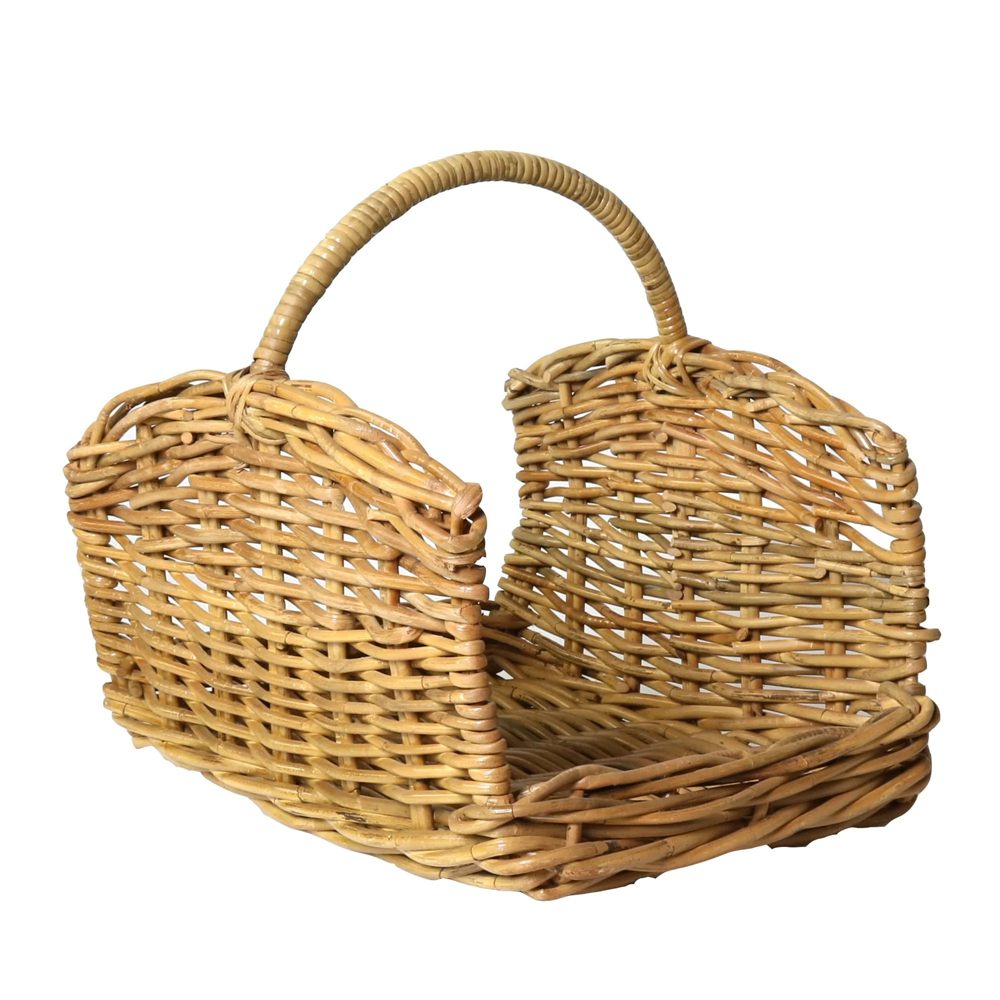 Monterey Rattan Log Basket - Set of 2 - Rustique Honey By HomArt - Image 4