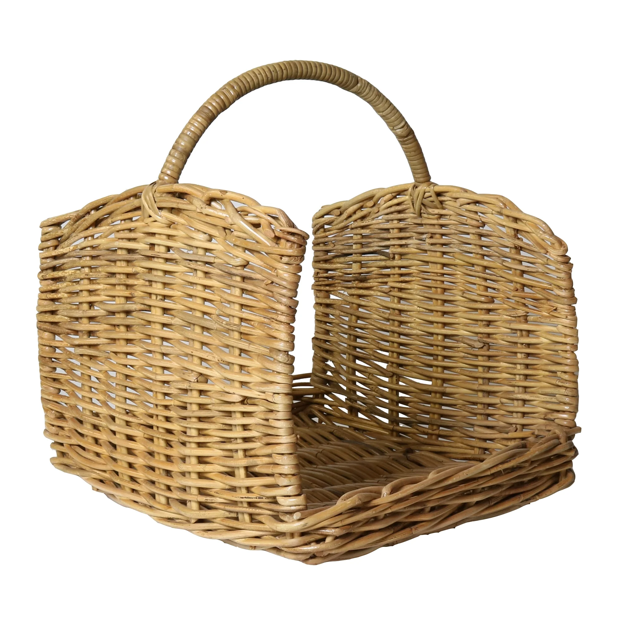 Monterey Rattan Log Basket - Set of 2 - Rustique Honey By HomArt - Image 5