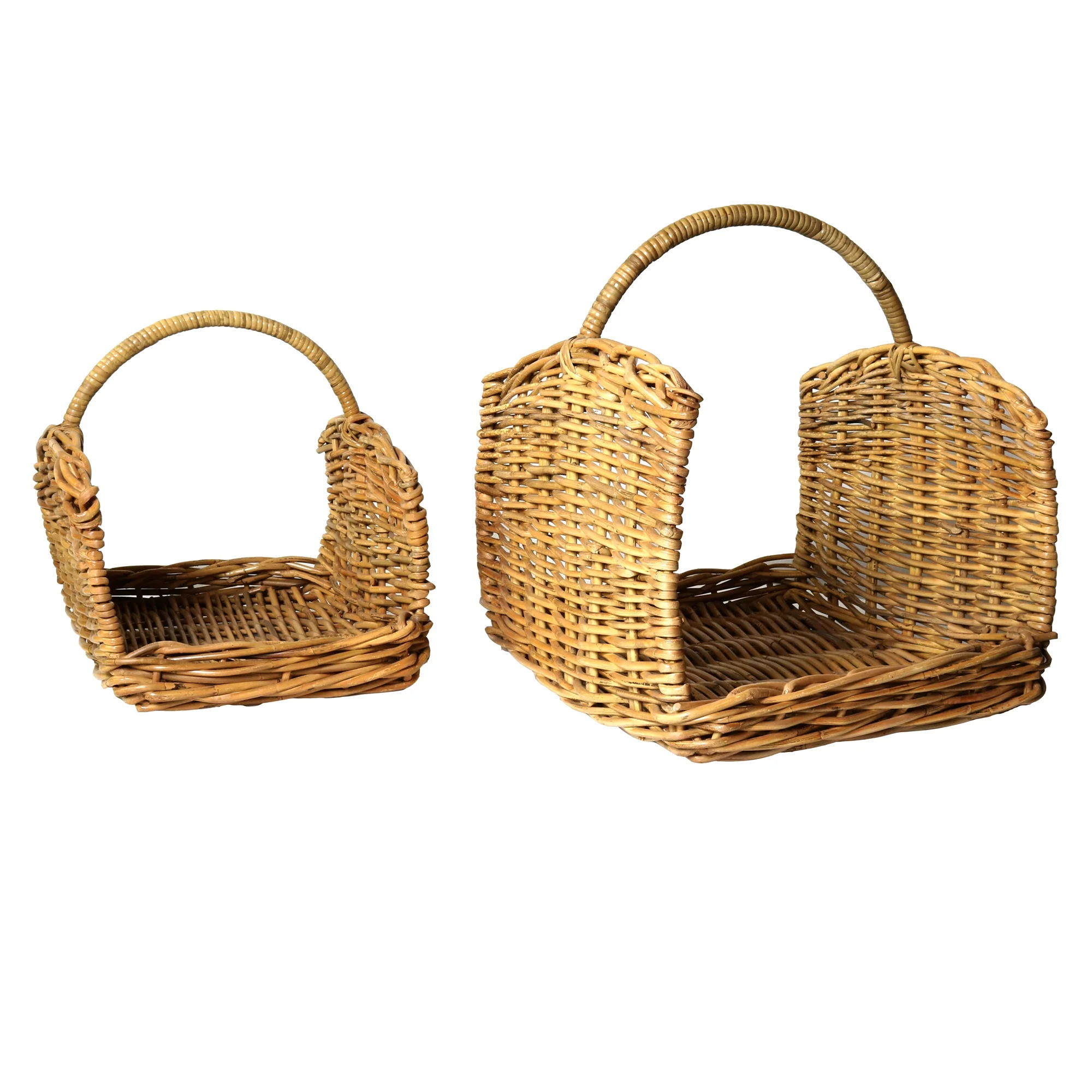 Monterey Rattan Log Basket - Set of 2 - Rustique Honey By HomArt - Image 6