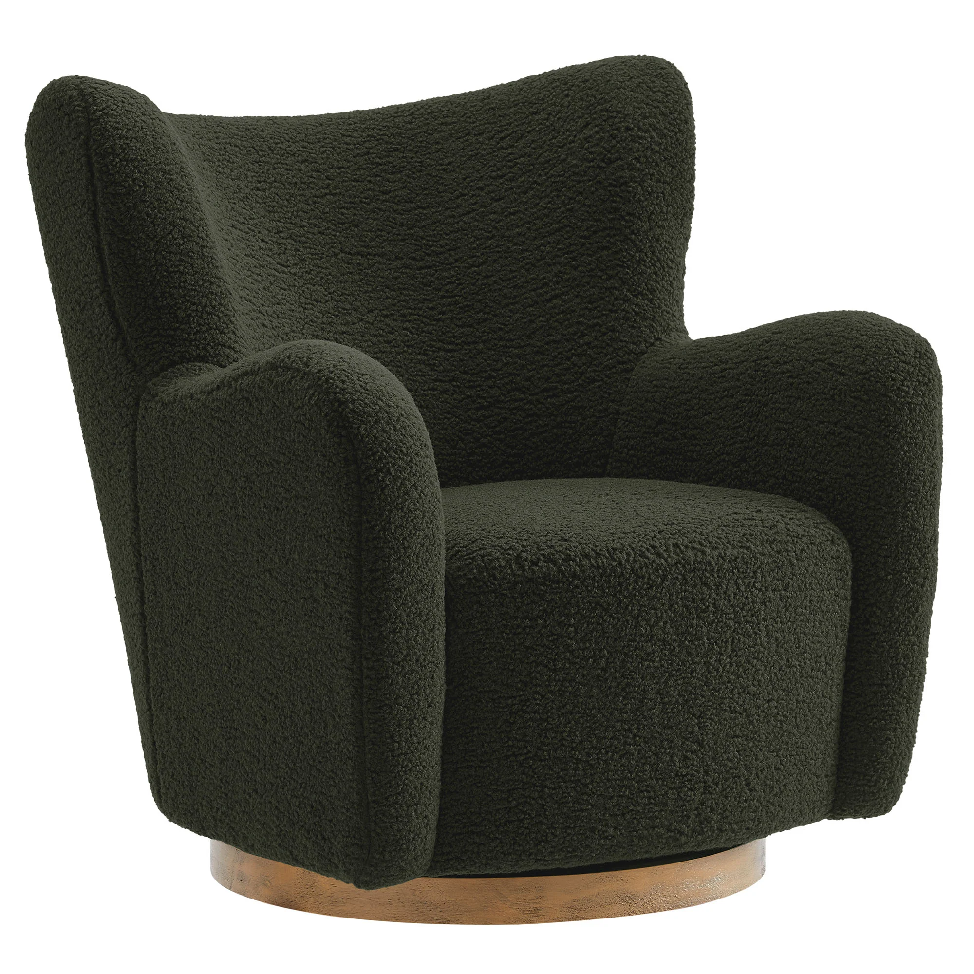 Montrose Wingback Sherpa Swivel Accent Chair by Modway - Image 11