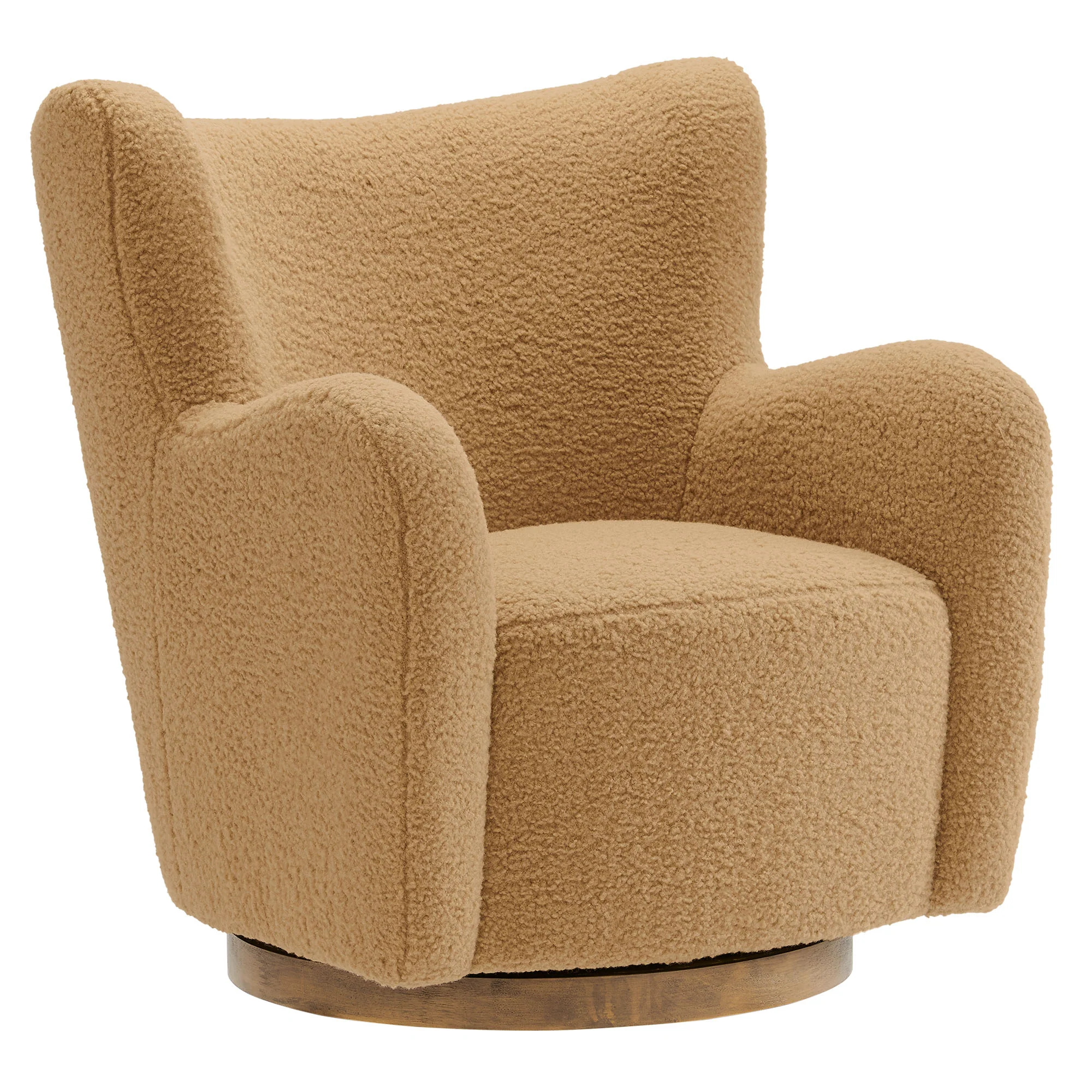 Montrose Wingback Sherpa Swivel Accent Chair by Modway - Image 2