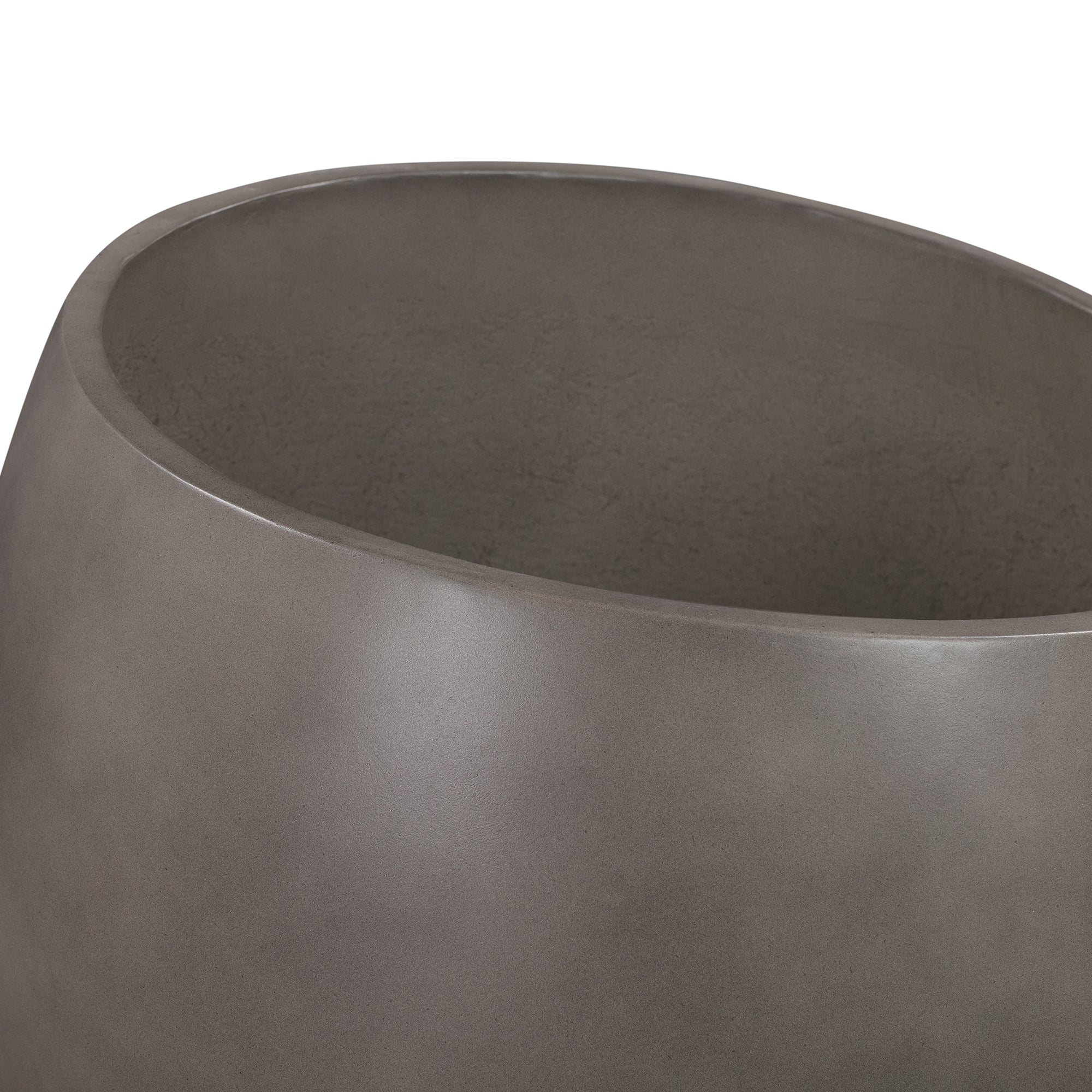 Moonstone Large Indoor or Outdoor Planter in Grey Concrete By Armen Living - Image 6