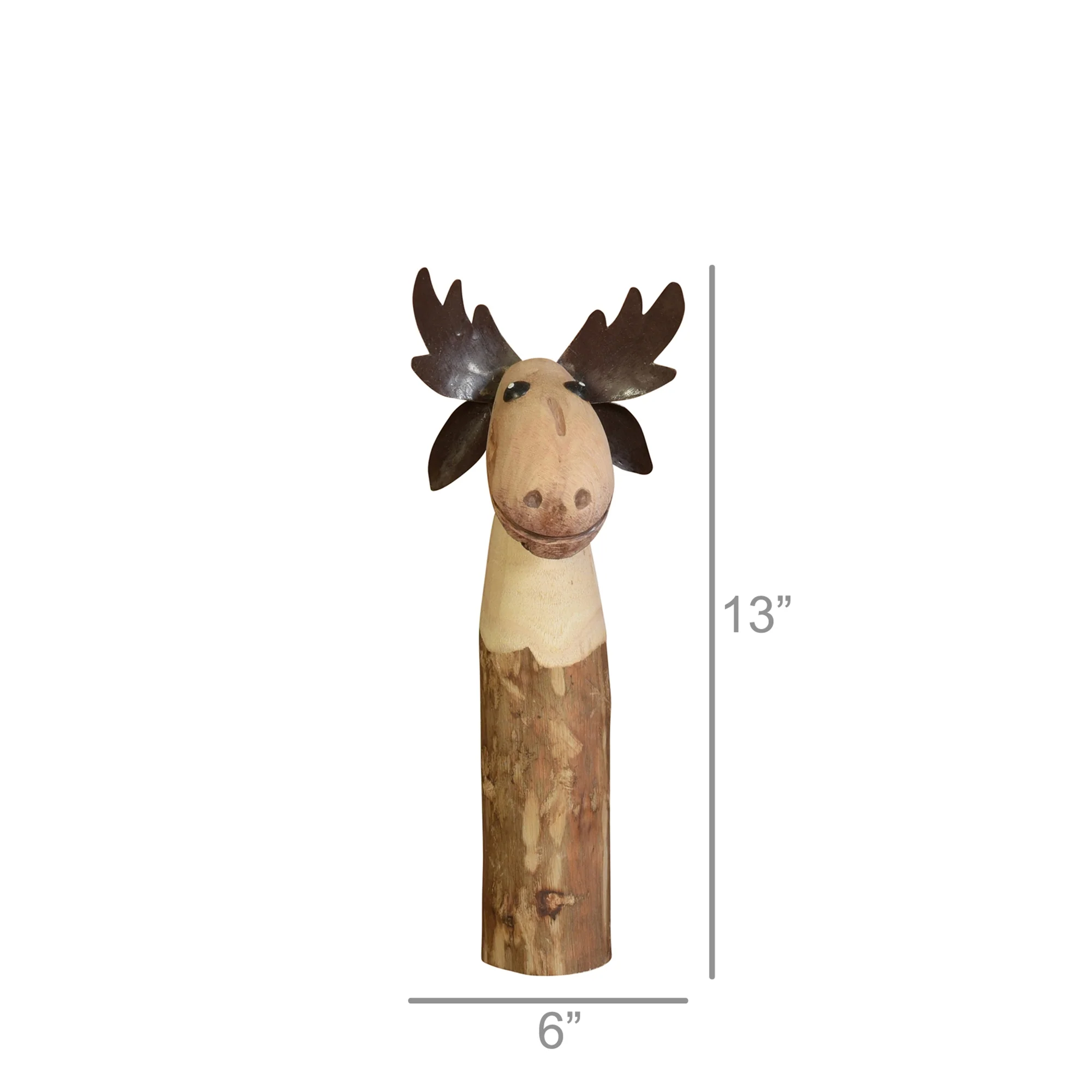 Moose, Wood & Metal - Small Set Of 2 By HomArt - Image 3