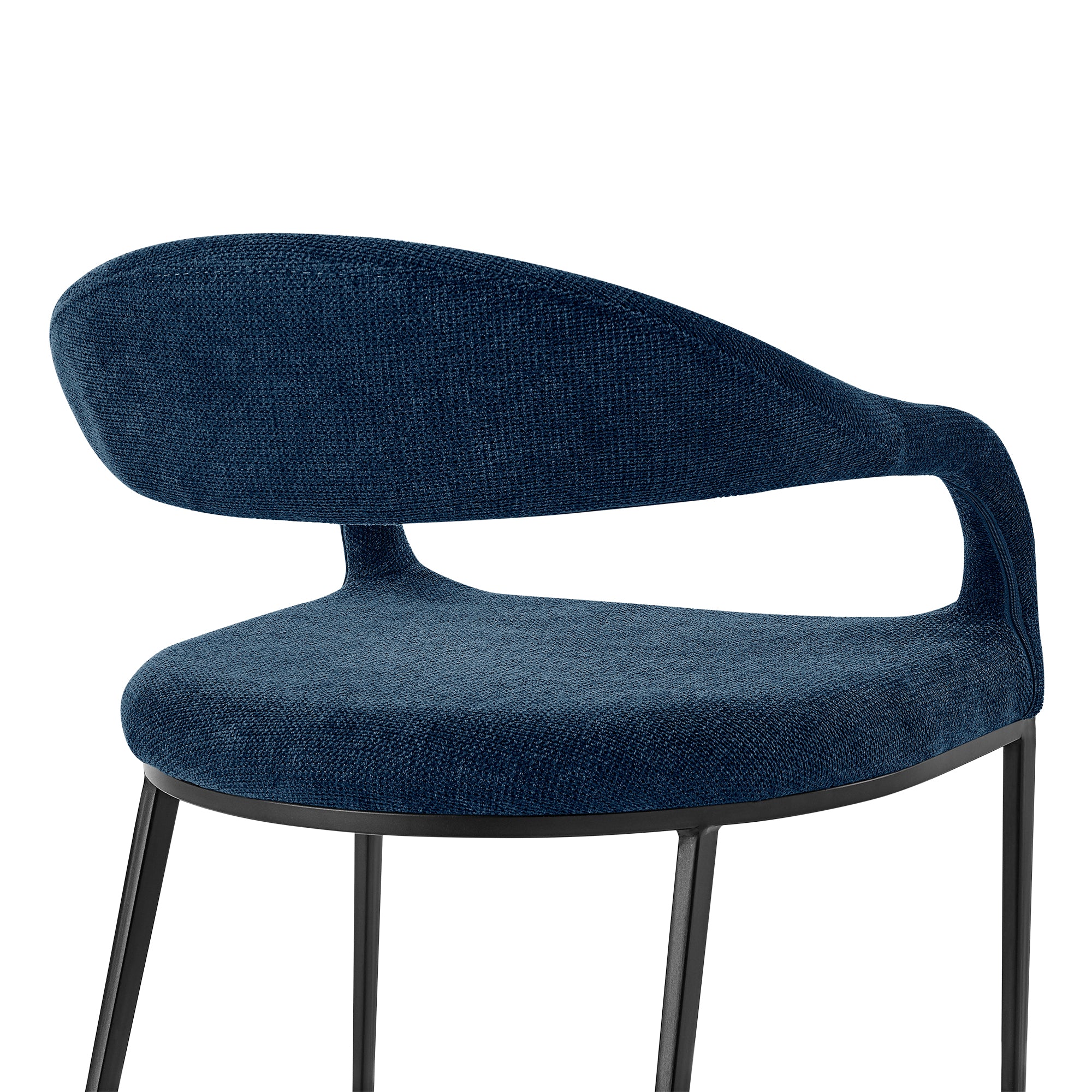 Morgan Upholstered Dining Chair with Matte Black Iron and Light Gray Fabric - Set of 2 By Armen Living - Image 32
