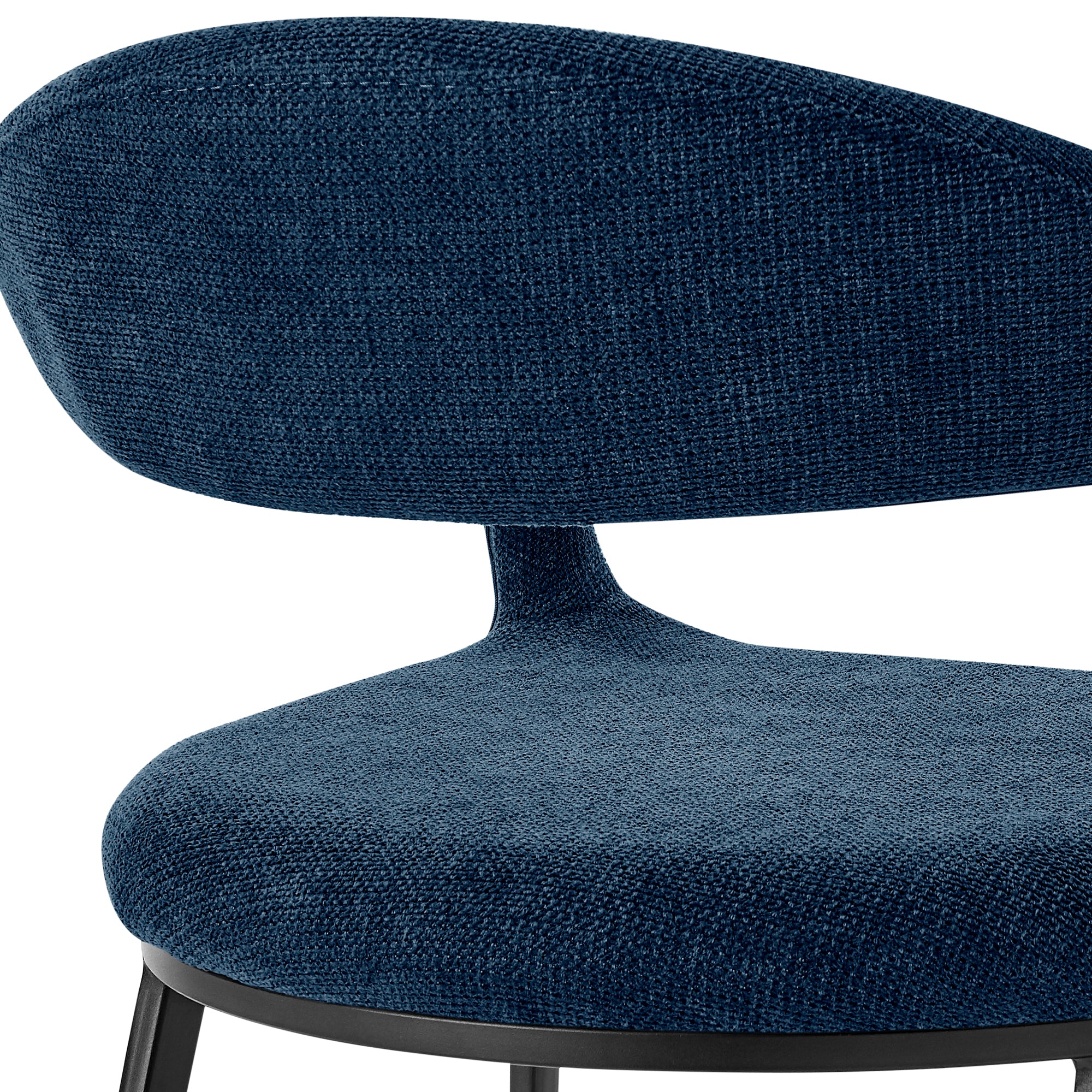 Morgan Upholstered Dining Chair with Matte Black Iron and Light Gray Fabric - Set of 2 By Armen Living - Image 33