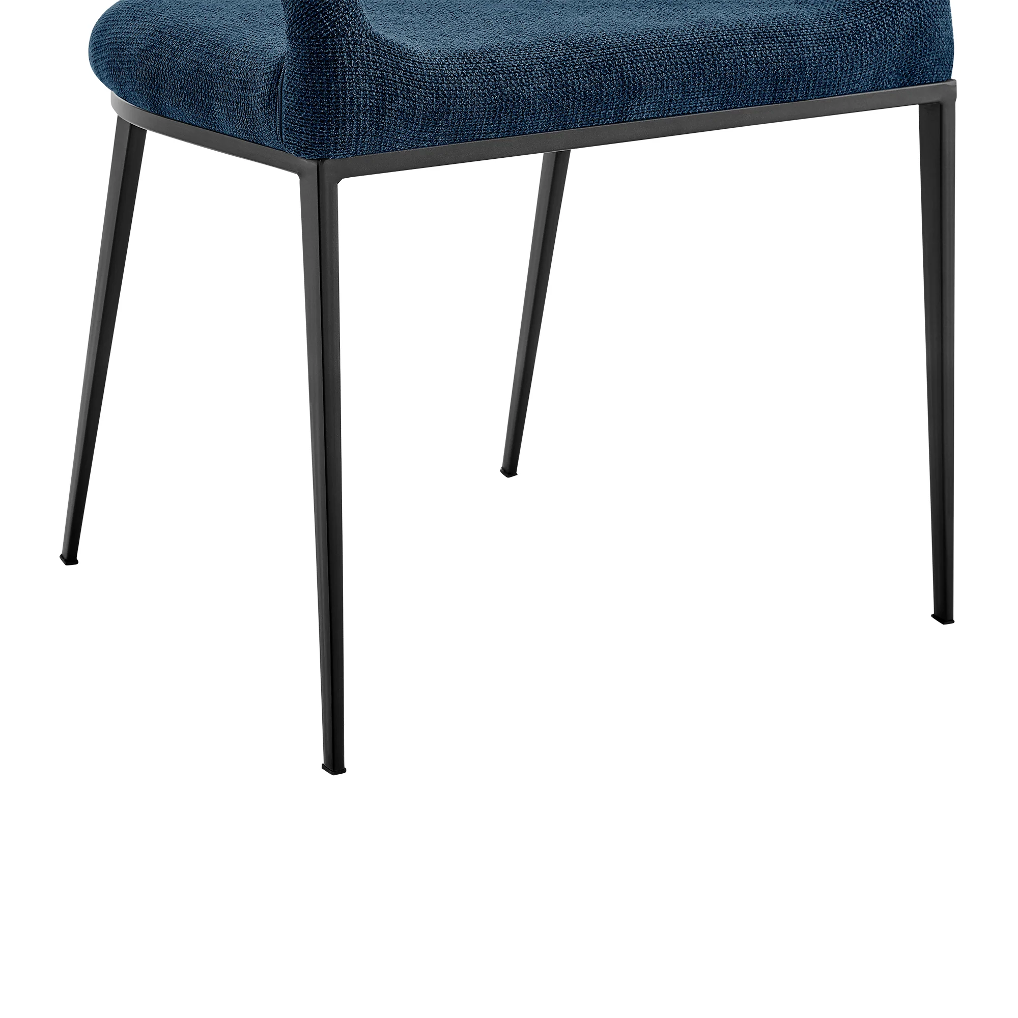 Morgan Upholstered Dining Chair with Matte Black Iron and Light Gray Fabric - Set of 2 By Armen Living - Image 34