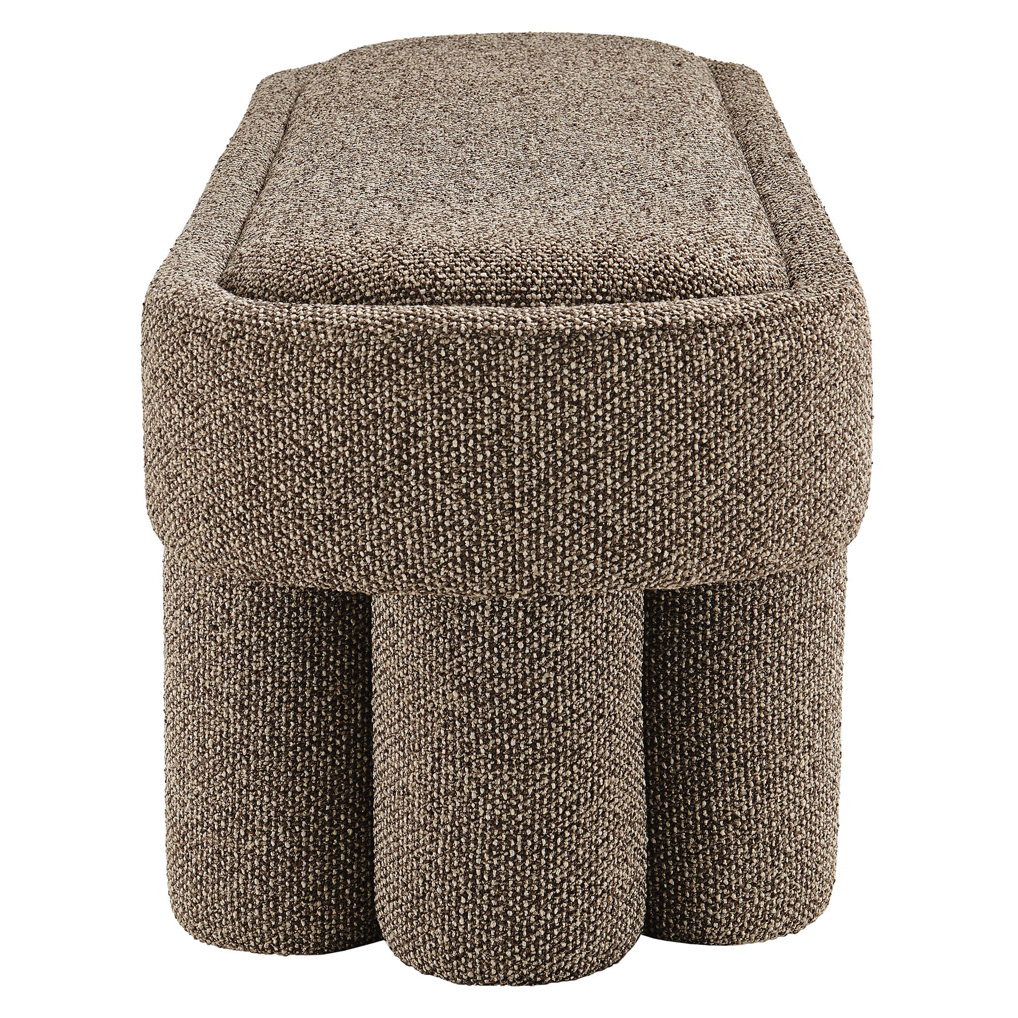 Mossi 52-Inch Oval Boucle Fabric Bench by Modway - Image 10