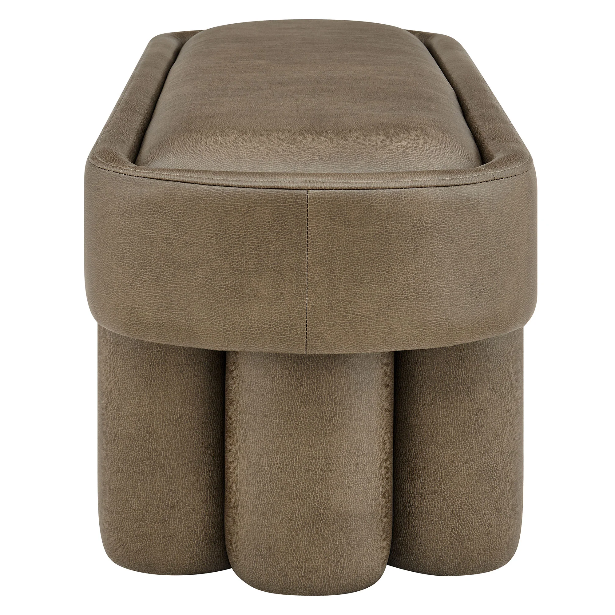 Mossi 52-Inch Oval Vegan Leather Bench by Modway - Image 10