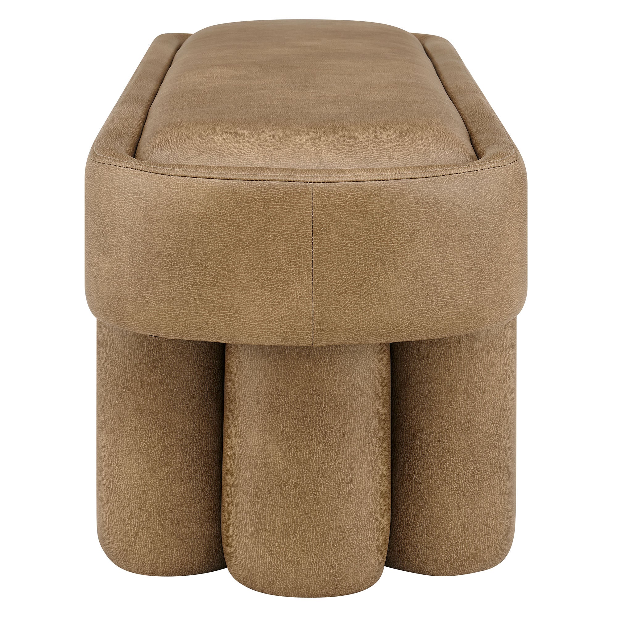 Mossi 52-Inch Oval Vegan Leather Bench by Modway - Image 18