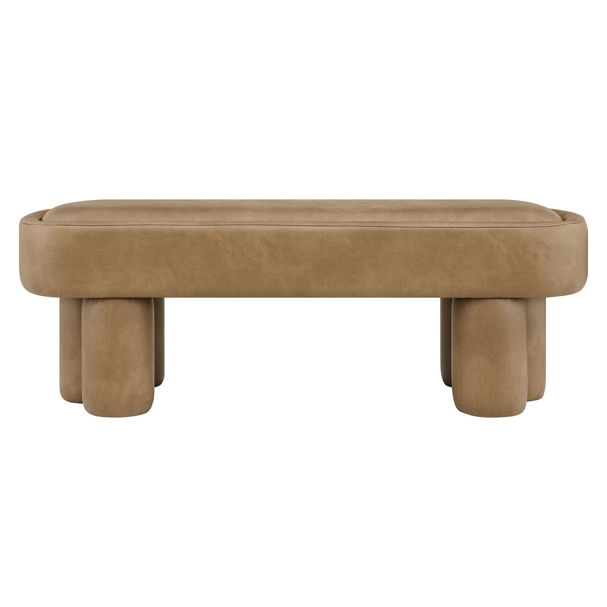 Mossi 52-Inch Oval Vegan Leather Bench by Modway - Image 19