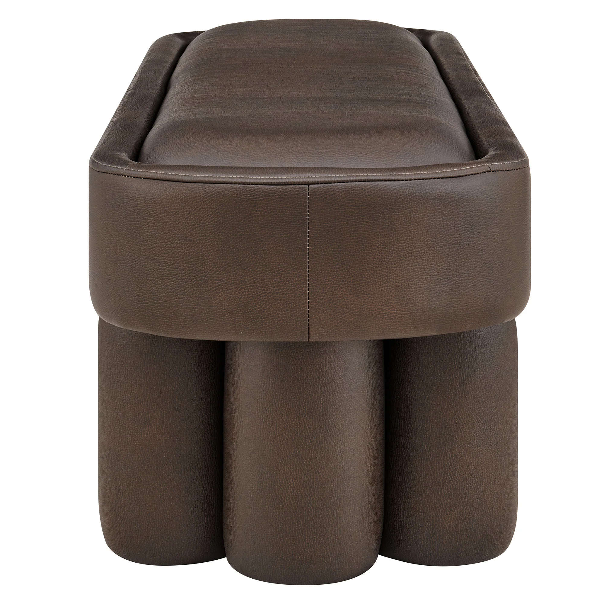 Mossi 52-Inch Oval Vegan Leather Bench by Modway - Image 2