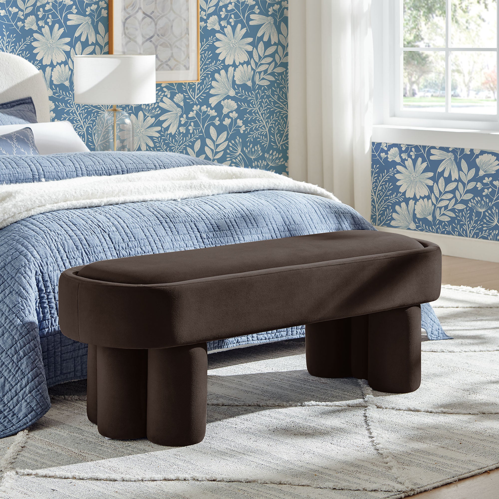 Mossi Oval Performance Velvet Accent Bench by Modway - Image 14