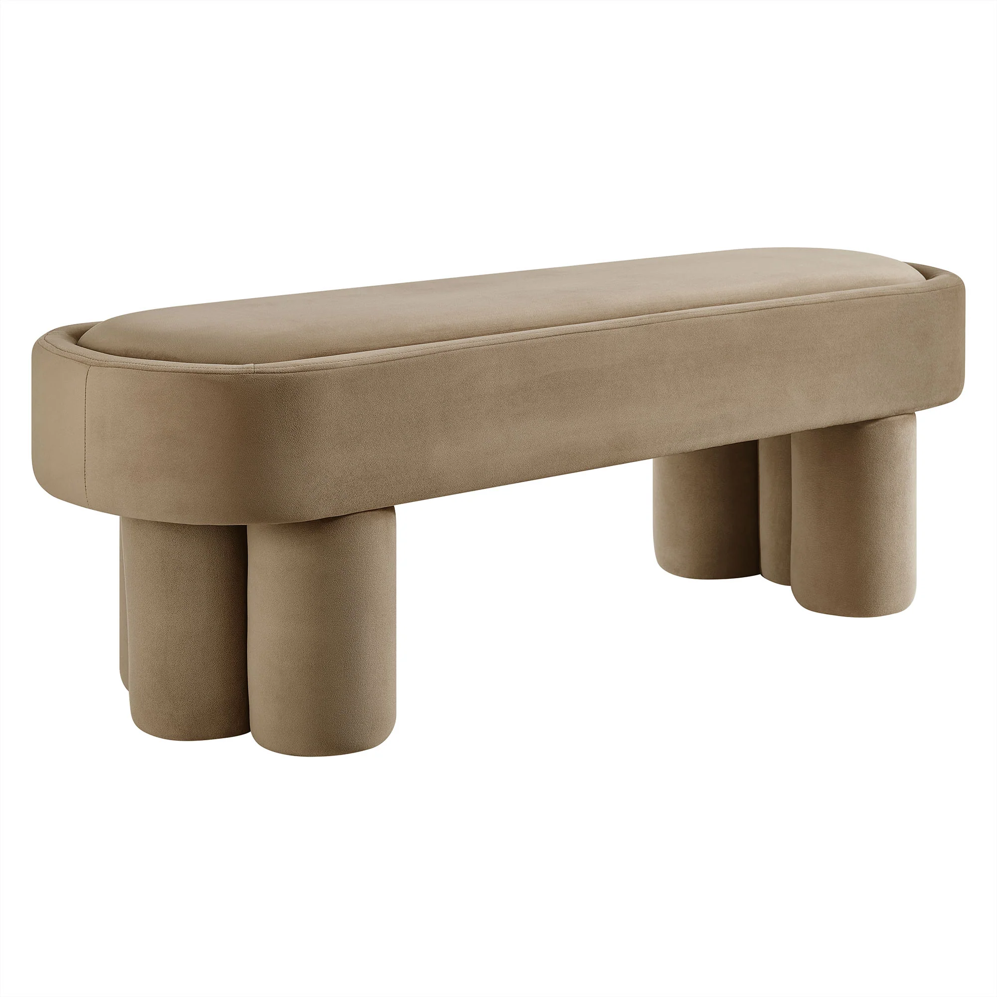 Mossi Oval Performance Velvet Accent Bench by Modway - Image 25