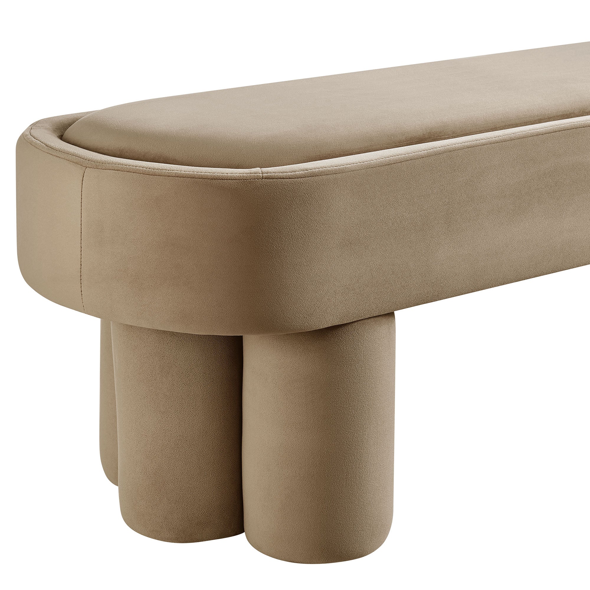 Mossi Oval Performance Velvet Accent Bench by Modway - Image 28