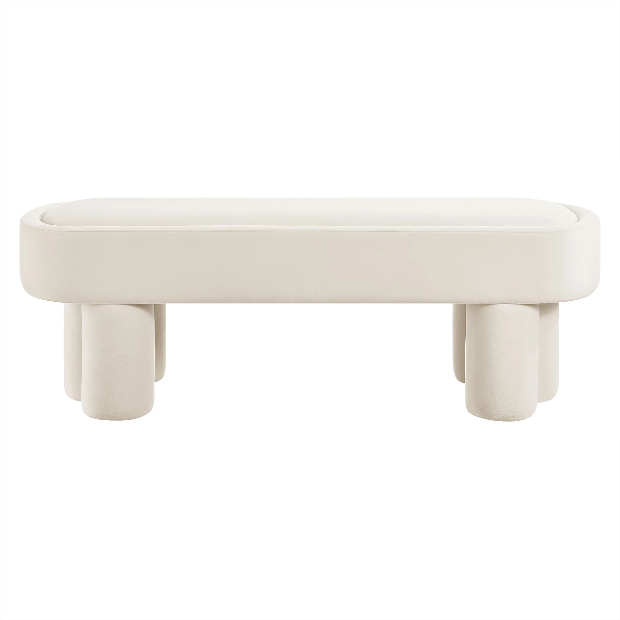 Mossi Oval Performance Velvet Accent Bench by Modway - Image 3