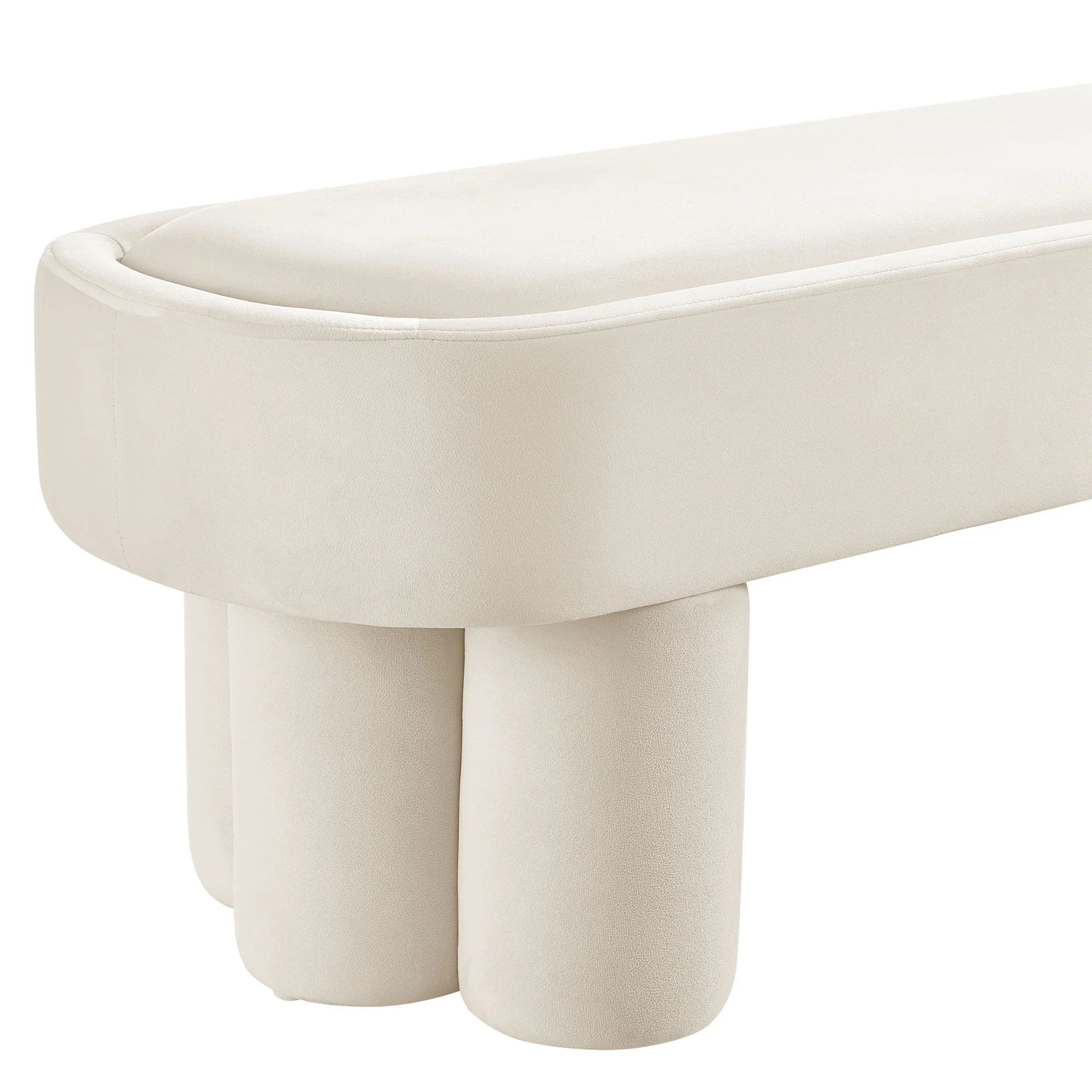 Mossi Oval Performance Velvet Accent Bench by Modway - Image 4