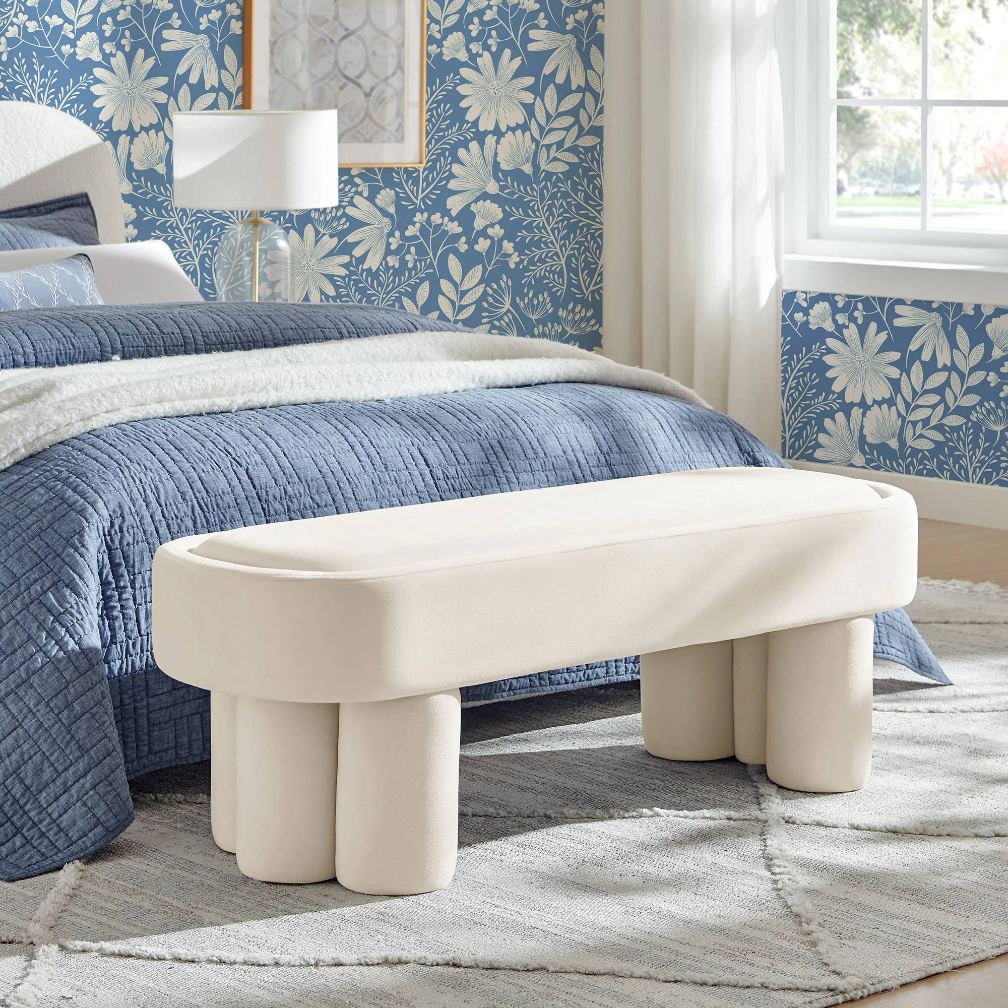 Mossi Oval Performance Velvet Accent Bench by Modway - Image 6