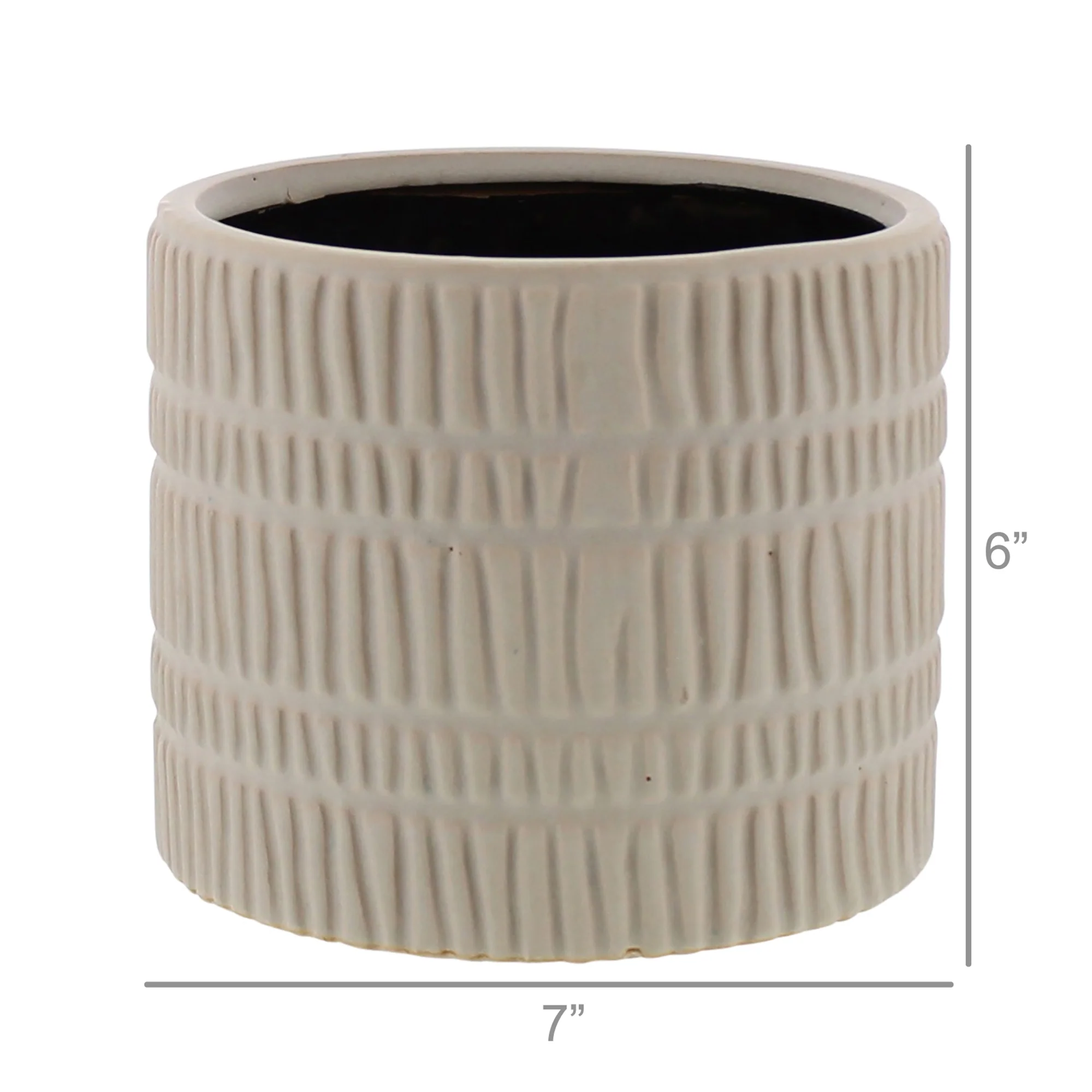 Moto Cachepot, Ceramic - Large - Matte White Set Of 2 By HomArt - Image 4