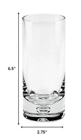 Mouth Blown Crystal Lead Free Hiball Glass 13 Oz 4 Pc Set By Homeroots - Image 2