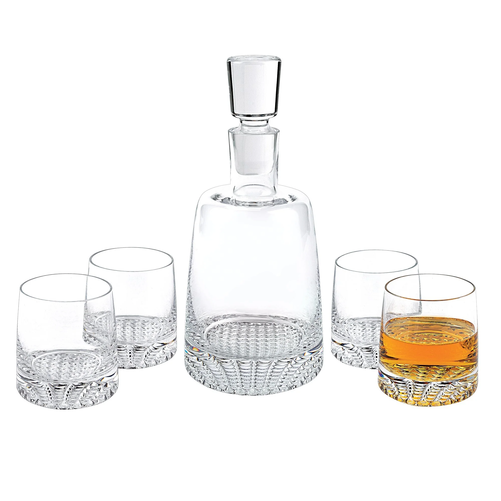 Mouth Blown European Crystal 5 Pc Whiskey Set By Homeroots - Image 2