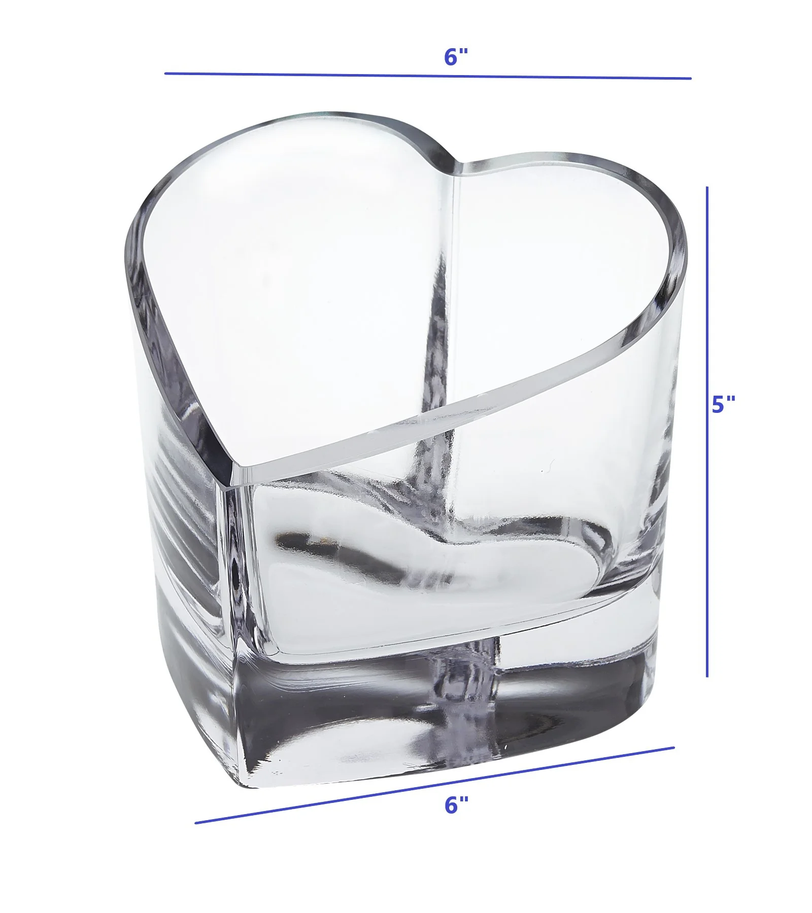 Mouth Blown European Crystal Heart Bowl Or Votive By Homeroots - Image 4