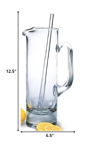 Mouth Blown European Crystal Martini Pitcher And Stirrer 54 Oz By Homeroots - Image 2