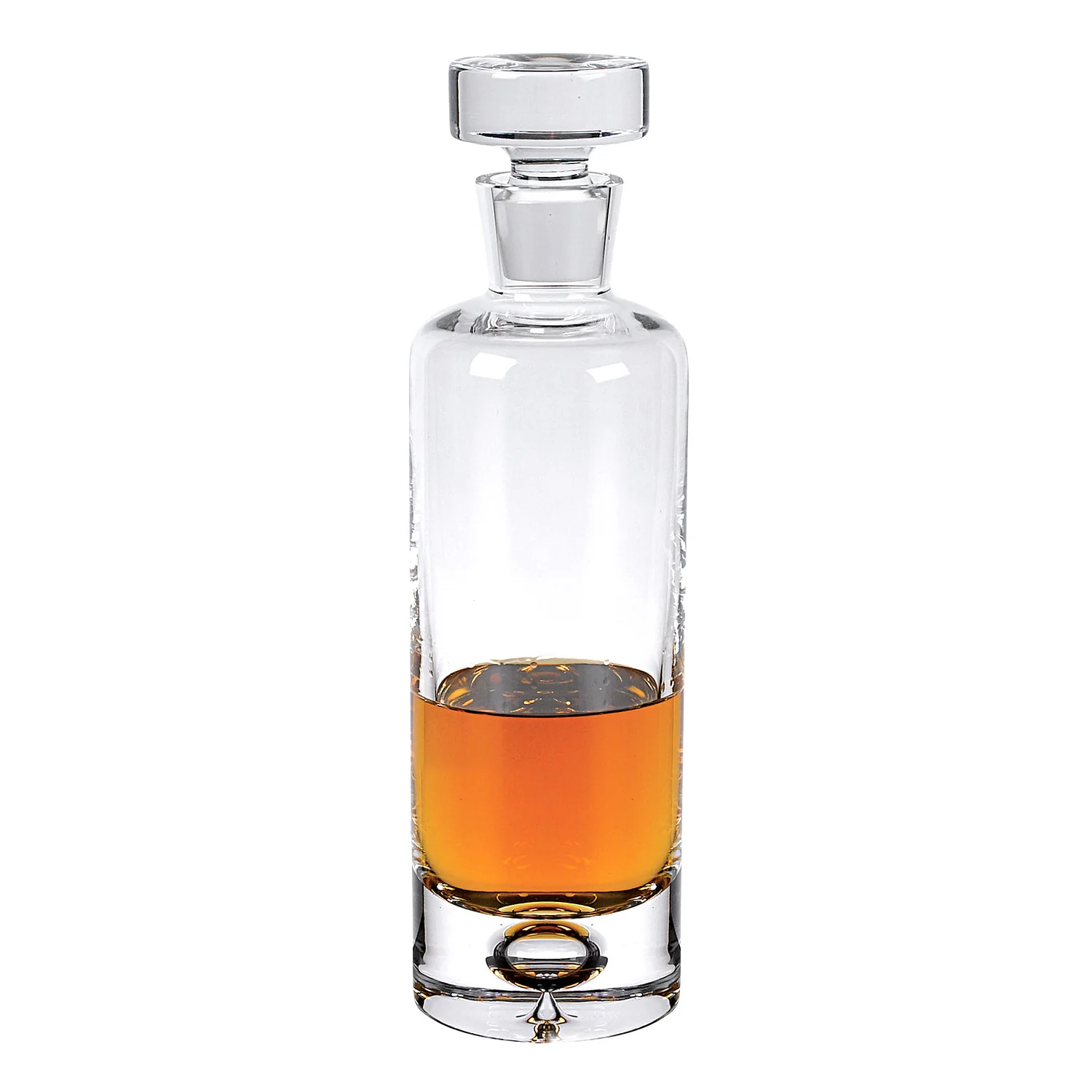Mouth Blown European Crystal Round Decanter 28 Oz By Homeroots - Image 3