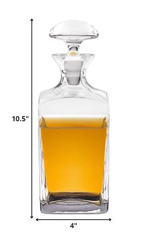 Mouth Blown European Crystal Scotch Or Whiskey Decanter 34 Oz By Homeroots - Image 2