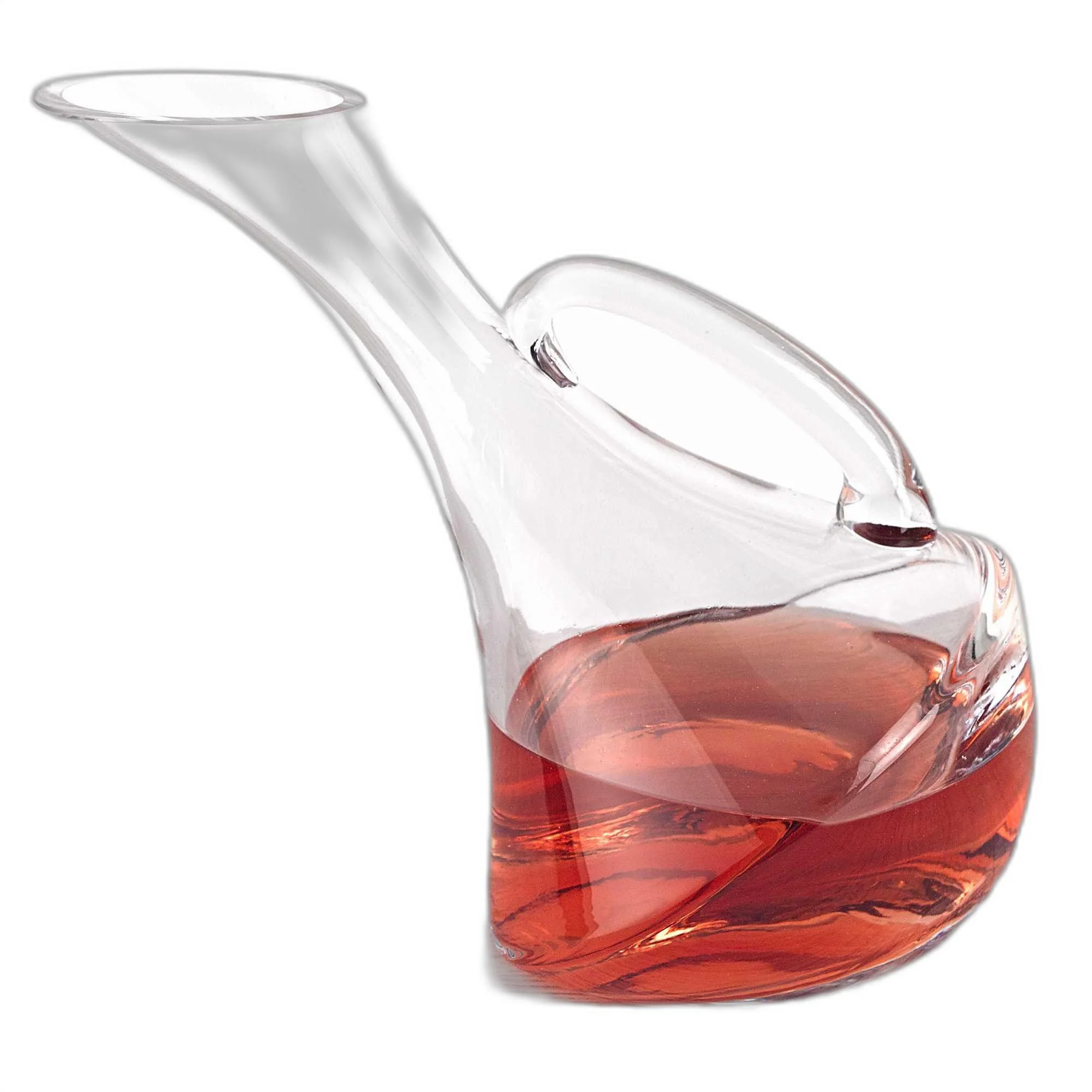 Mouth Blown Glass Wine Carafe 32 Oz By Homeroots - Image 2