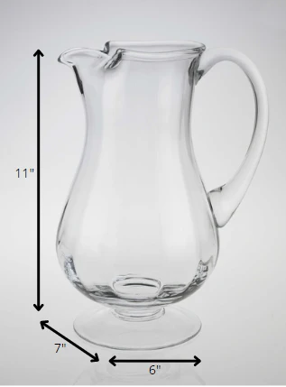Mouth Blown Lead Free Crystal Pitcher 54 Oz By Homeroots - Image 2