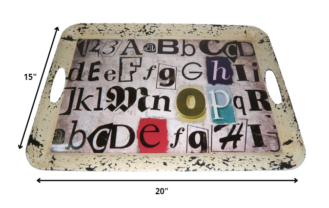 Multi Color Metal Inspiration Tray By Homeroots - Image 2