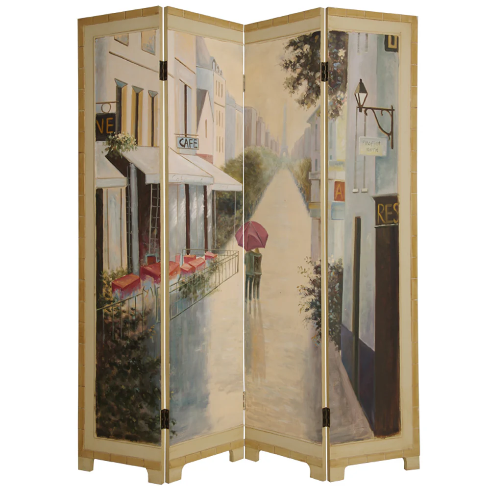 Multi Color Paris Promenade Wood Screen By Homeroots - Image 2