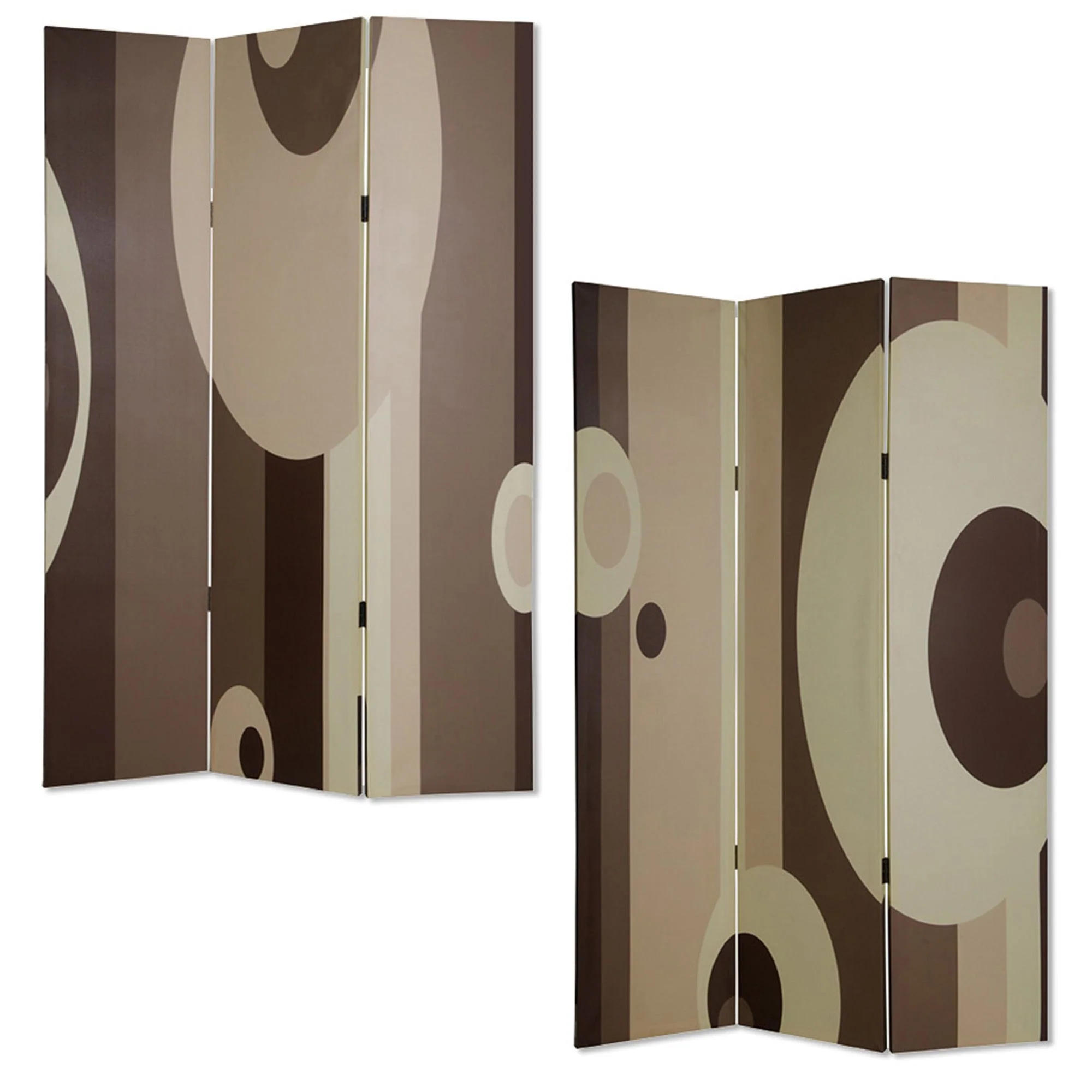 Multi Color Wood Canvas 3 Panel Screen By Homeroots - 274749 - Image 4