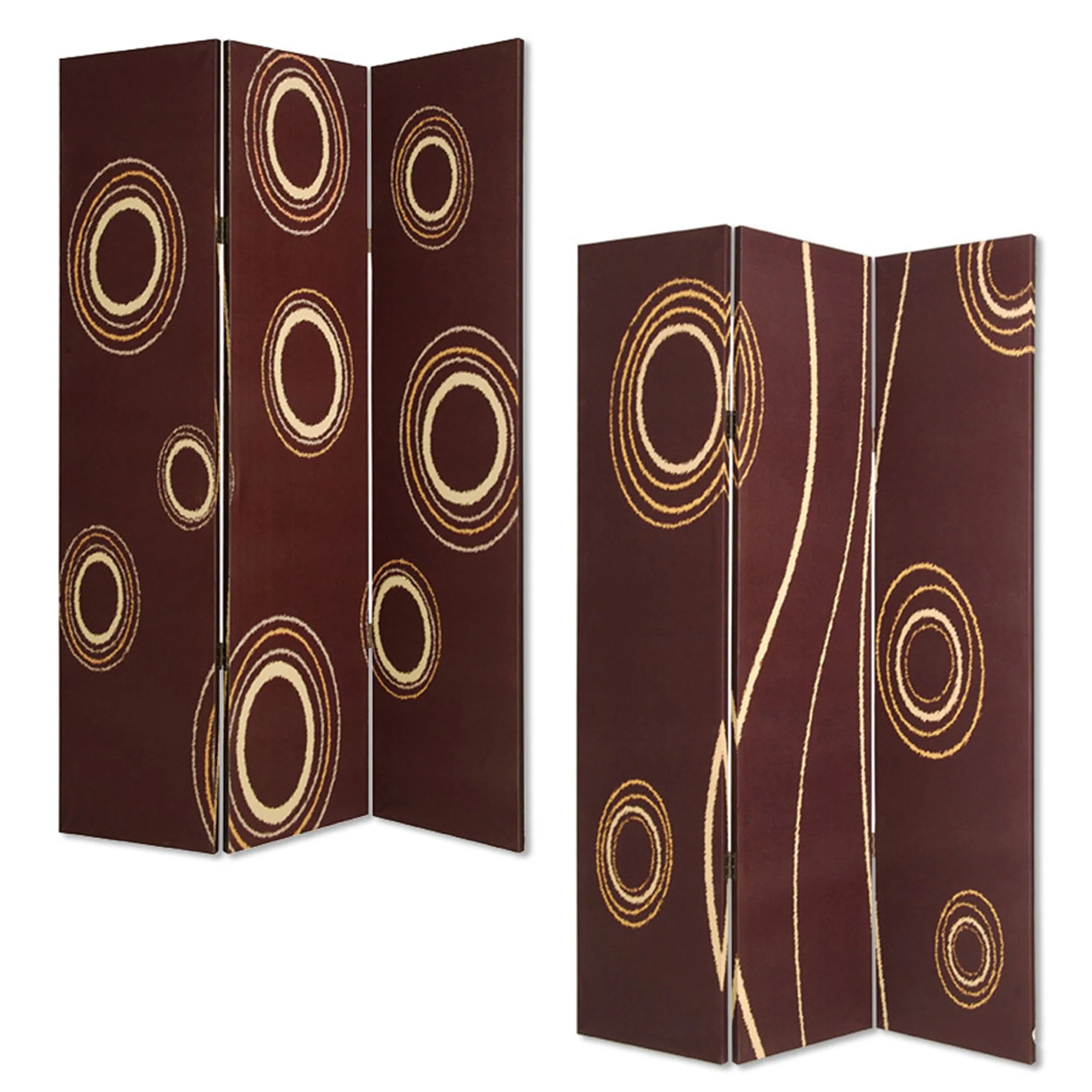 Multi Color Wood Canvas 3 Panel Screen By Homeroots - 274750 - Image 3