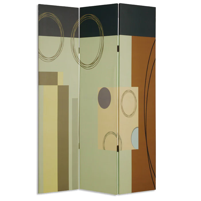 Multi Color Wood Canvas 3 Panel Screen By Homeroots - 274753 - Image 2