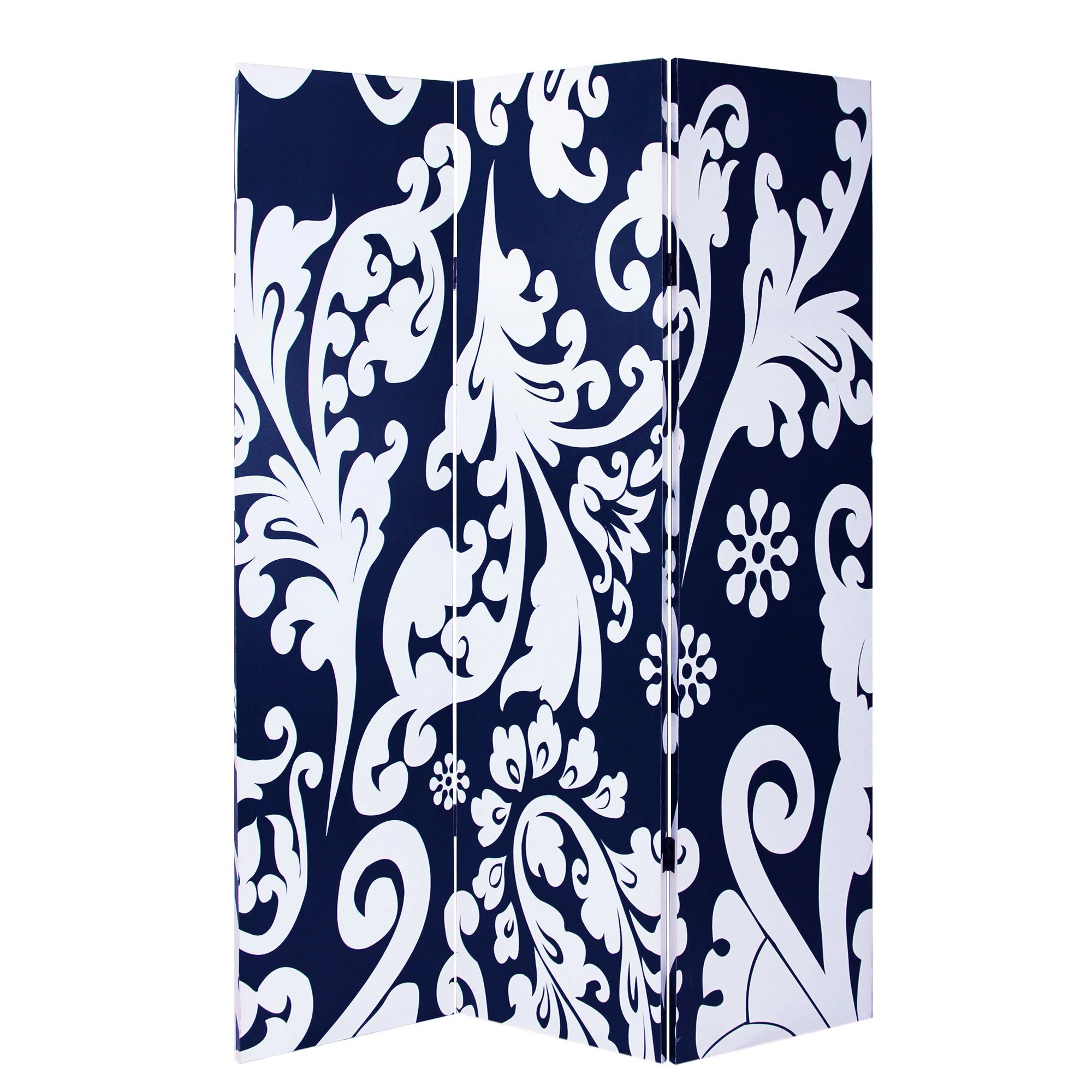 Multi Color Wood Canvas 3 Panel Screen By Homeroots - 274754 - Image 3